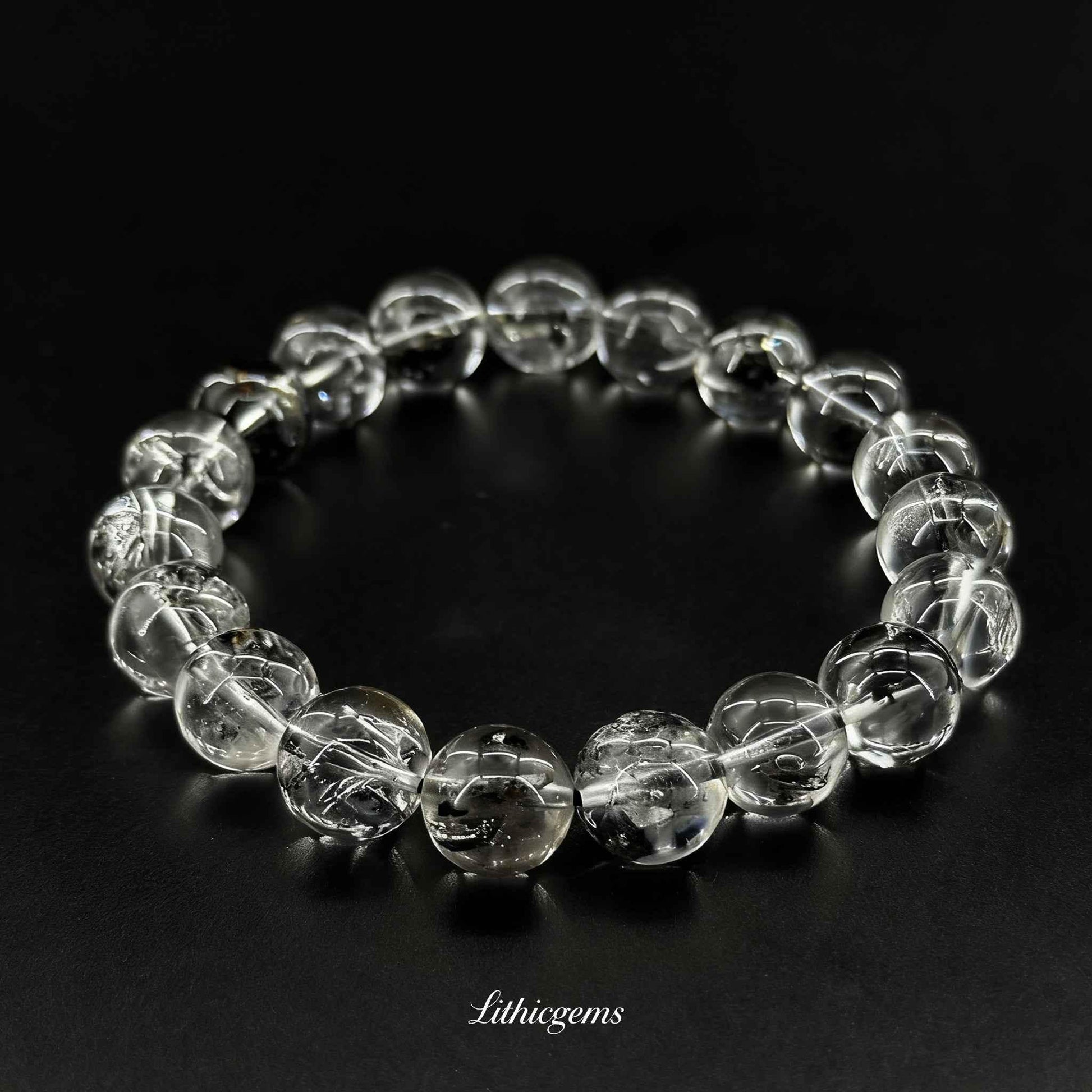 Custom Herkimer Diamond Bracelet - Ultimate Energy Amplifier & Crystal Purifier - Lithicgems