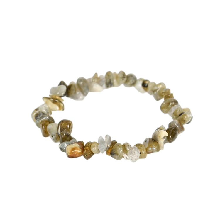 Custom Labradorite Chip Bracelet 7-8mm | Natural Flashy Feldspar Irregular Chip Stretch Bracelet | Lithicgems - Lithicgems