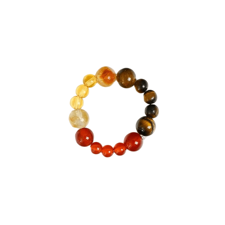 Custom Leo Zodiac Ring 4-6mm | Natural Crystal Constellation Stretch Ring | Lithicgems - Lithicgems