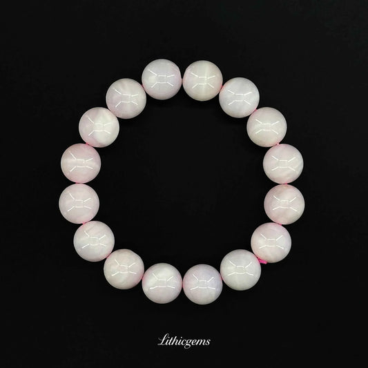 Custom Pink Opal Bracelet - Gentle Healing Stone for Emotional Balance & Soothing Love - Lithicgems