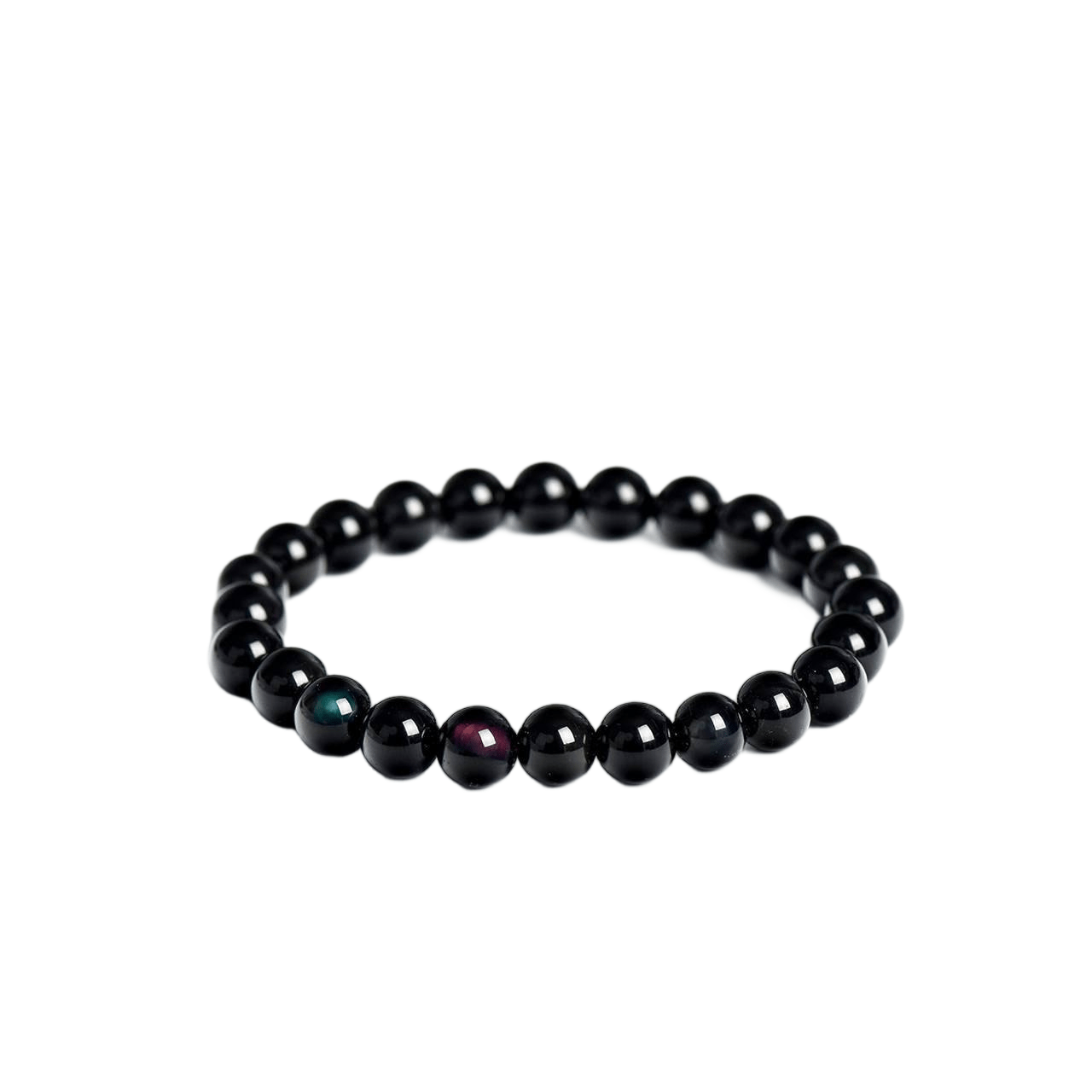 Custom Rainbow Obsidian Bracelet 8mm | Natural Healing Crystal Beaded Bracelet | Lithicgems - Lithicgems