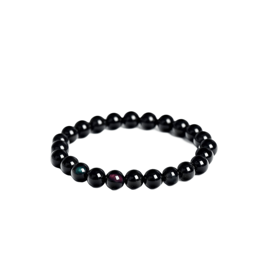 Custom Rainbow Obsidian Bracelet 8mm | Natural Healing Crystal Beaded Bracelet | Lithicgems - Lithicgems