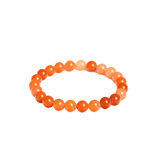 Custom Red Aventurine Bracelet 8mm | Natural Crystal for Vitality & Action | Lithicgems - Lithicgems