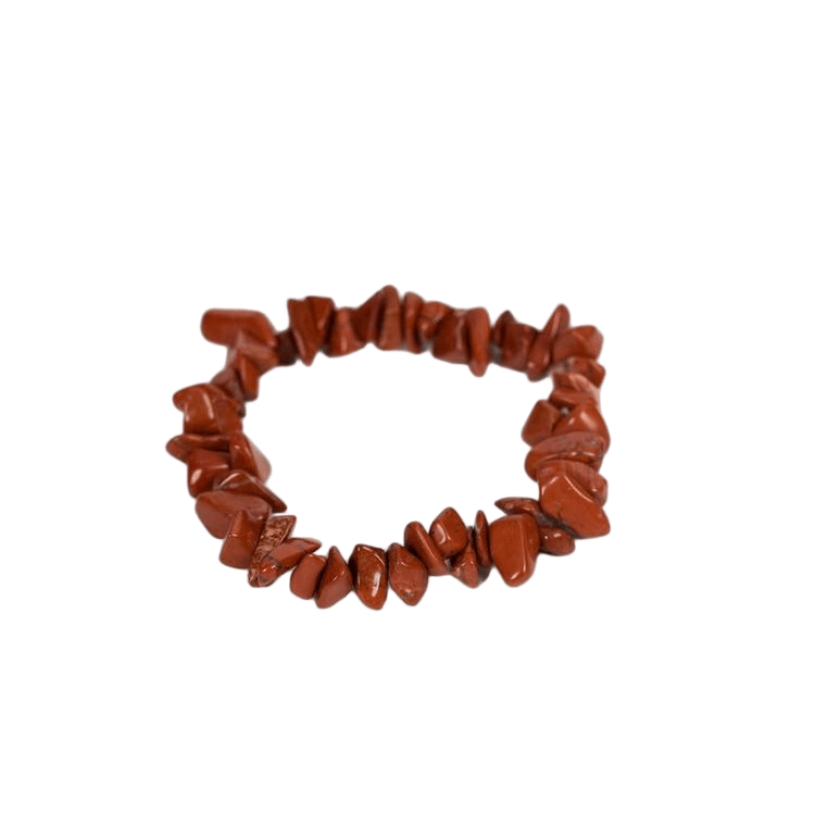 Custom Red Jasper Chip Bracelet 7-8mm | Natural Stone Irregular Chip Stretch Bracelet | Lithicgems - Lithicgems
