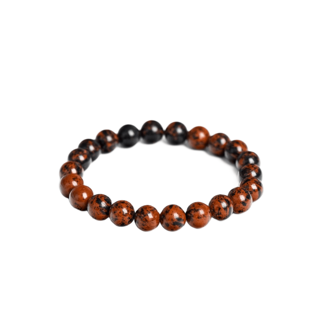 Custom Red Obsidian Bracelet 8mm | Natural Volcanic Glass Beaded Bracelet | Lithicgems - Lithicgems