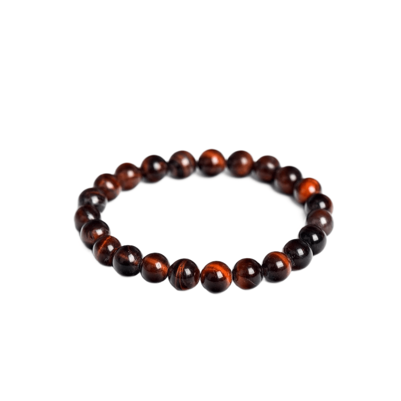 Custom Red Tiger Eye Bracelet 8mm | Natural Chatoyant Stone for Motivation | Lithicgems - Lithicgems