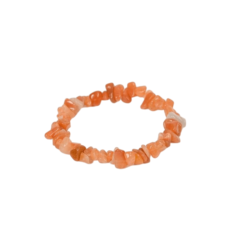Custom Redwood & Green Marble Chip Bracelet 7-8mm | Natural Stone Mixed Irregular Chip Stretch Bracelet | Lithicgems - Lithicgems