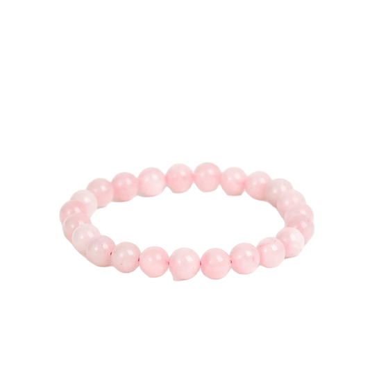 Custom Rose Quartz Bracelet 8mm | Natural Healing Crystal for Love & Self-Care | Lithicgems - Lithicgems