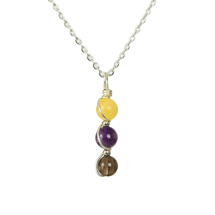 Custom Sagittarius Zodiac Pendant 8mm | Natural Crystal Constellation Necklace 49cm | Lithicgems - Lithicgems
