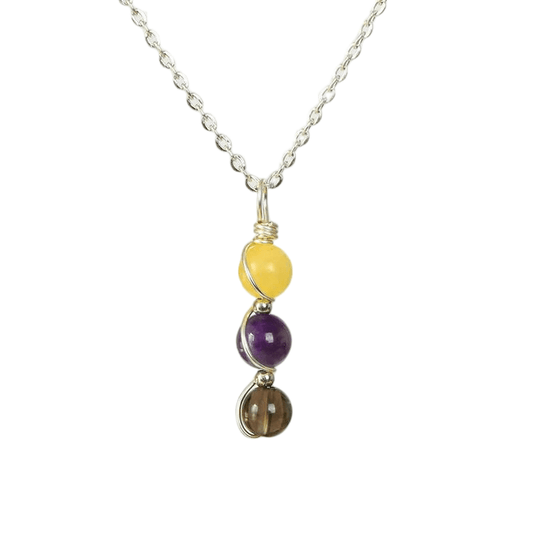 Custom Sagittarius Zodiac Pendant 8mm | Natural Crystal Constellation Necklace 49cm | Lithicgems - Lithicgems