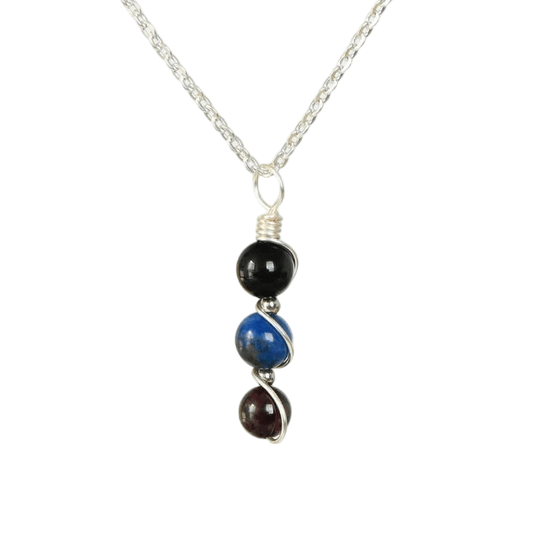 Custom Scorpio Zodiac Pendant 8mm | Natural Crystal Constellation Necklace 49cm | Lithicgems - Lithicgems