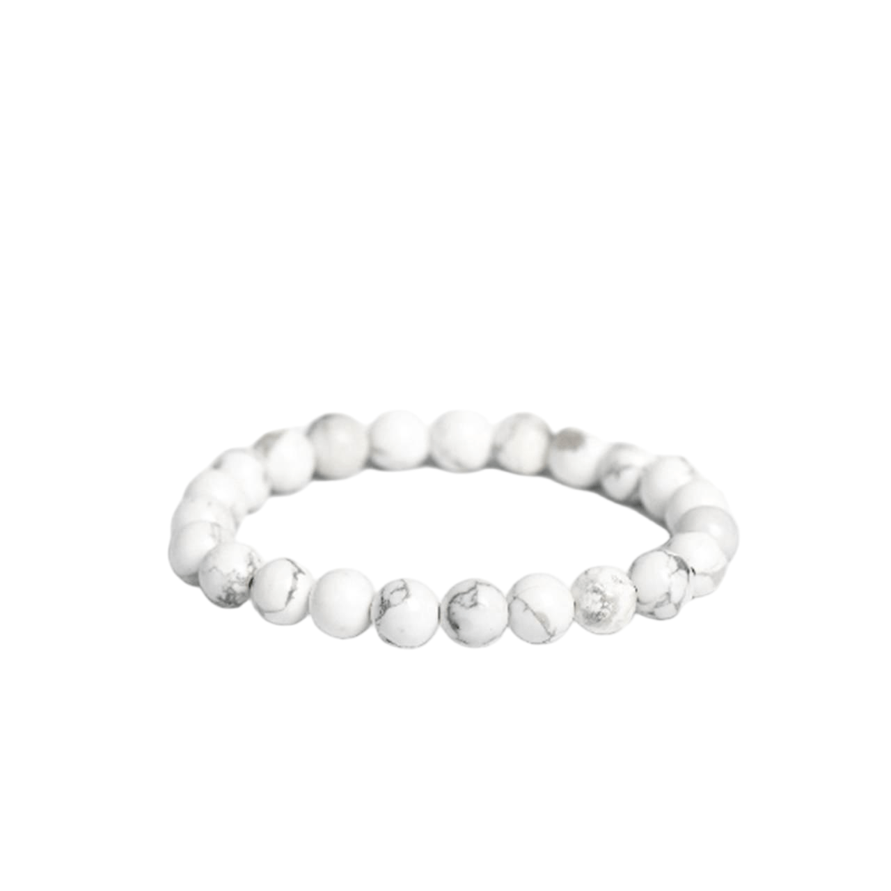 Custom White Turquoise Bracelet 8mm | Natural Stone Beaded Bracelet | Lithicgems - Lithicgems