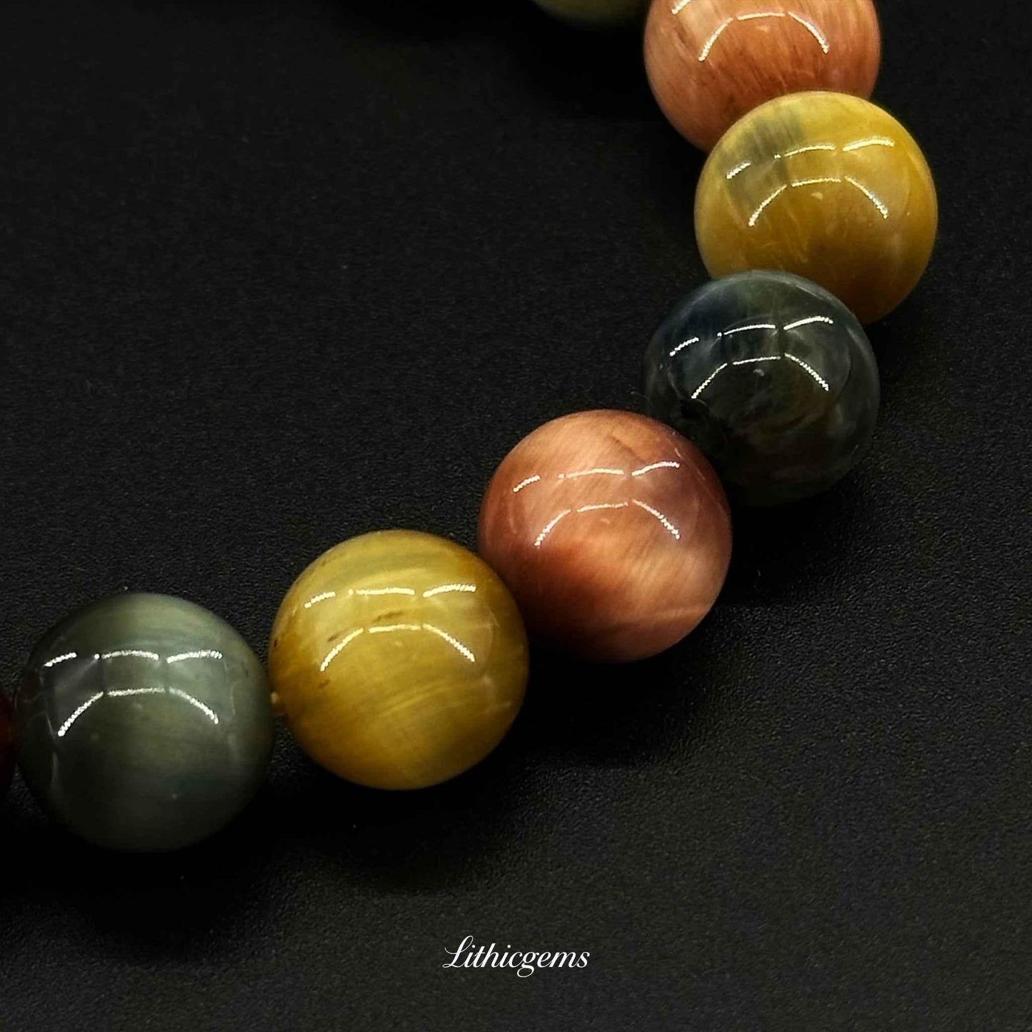 Dream Tiger Eye Bracelet - Powerful Healing Stone for Confidence & Grounding - Lithicgems
