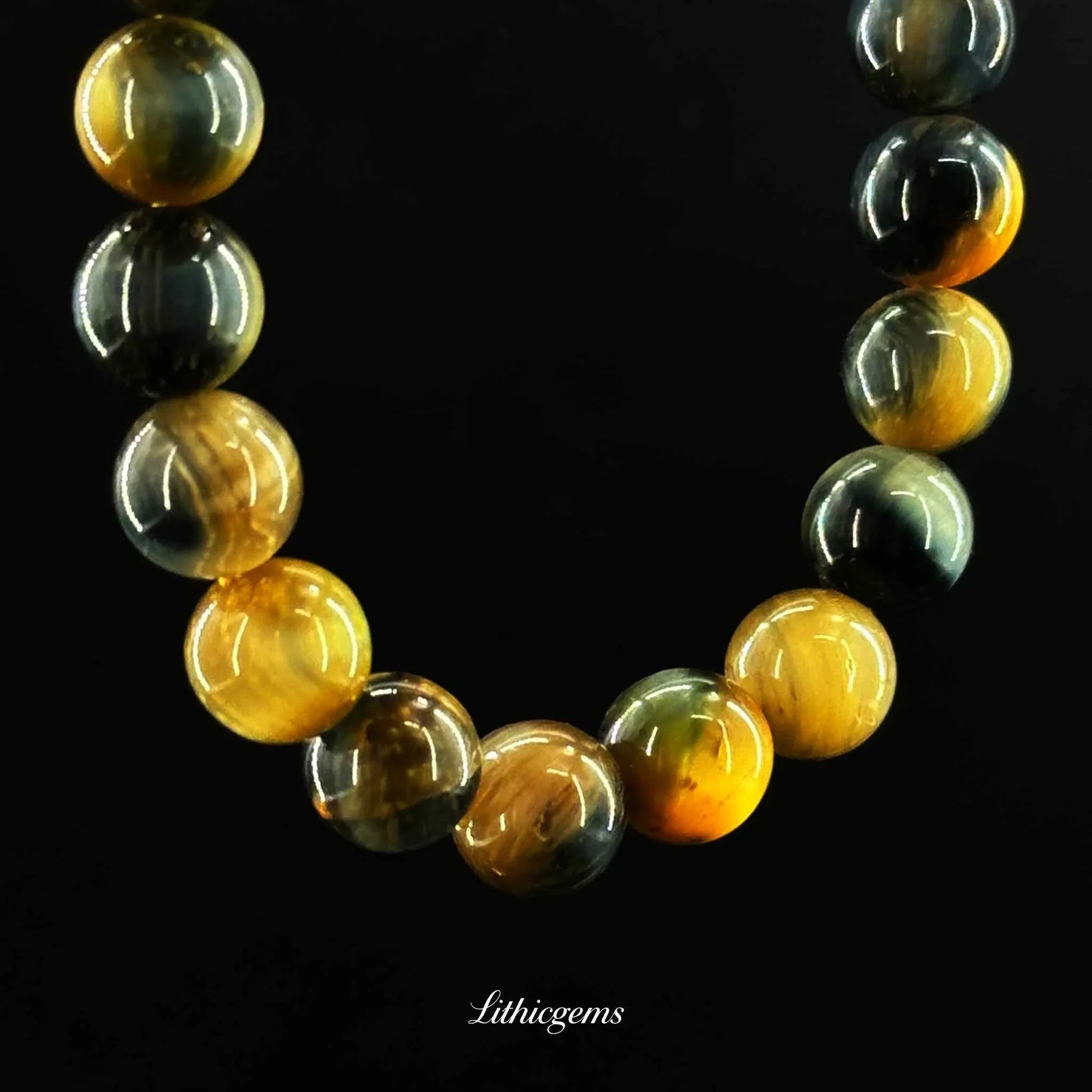 Dream Tiger Eye Bracelet - Powerful Healing Stone for Confidence & Grounding - Lithicgems