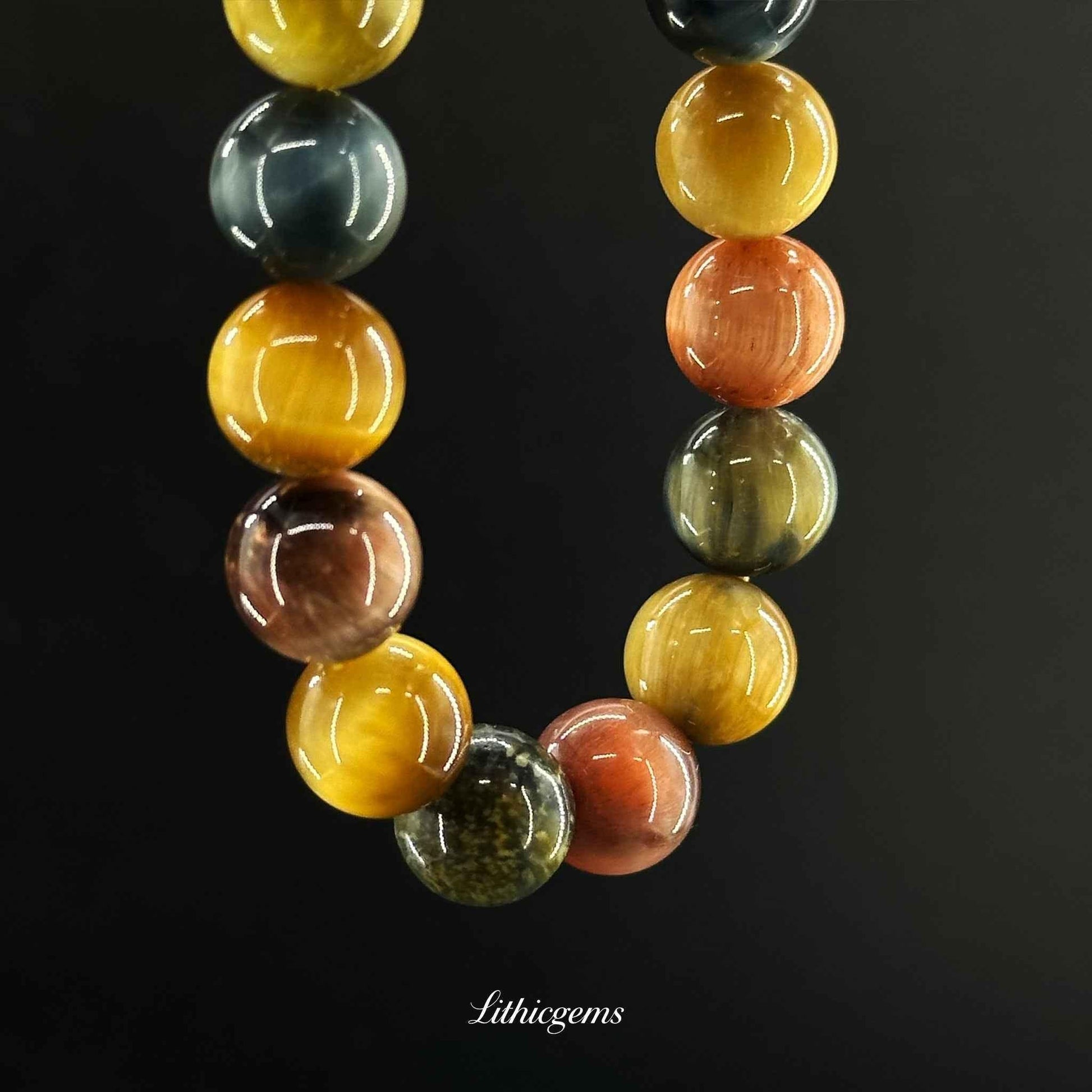 Dream Tiger Eye Bracelet - Powerful Healing Stone for Confidence & Grounding - Lithicgems