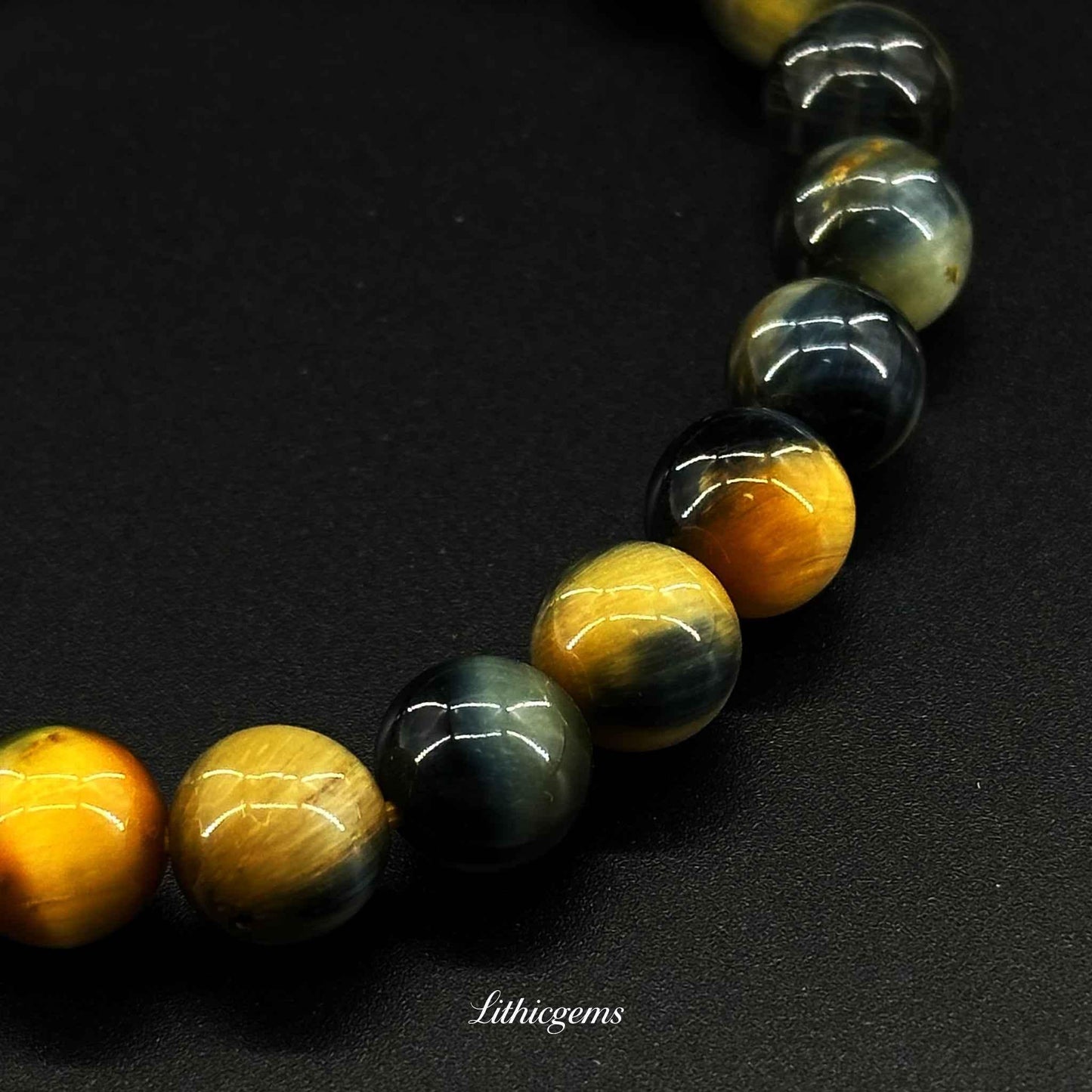 Dream Tiger Eye Bracelet - Powerful Healing Stone for Confidence & Grounding - Lithicgems
