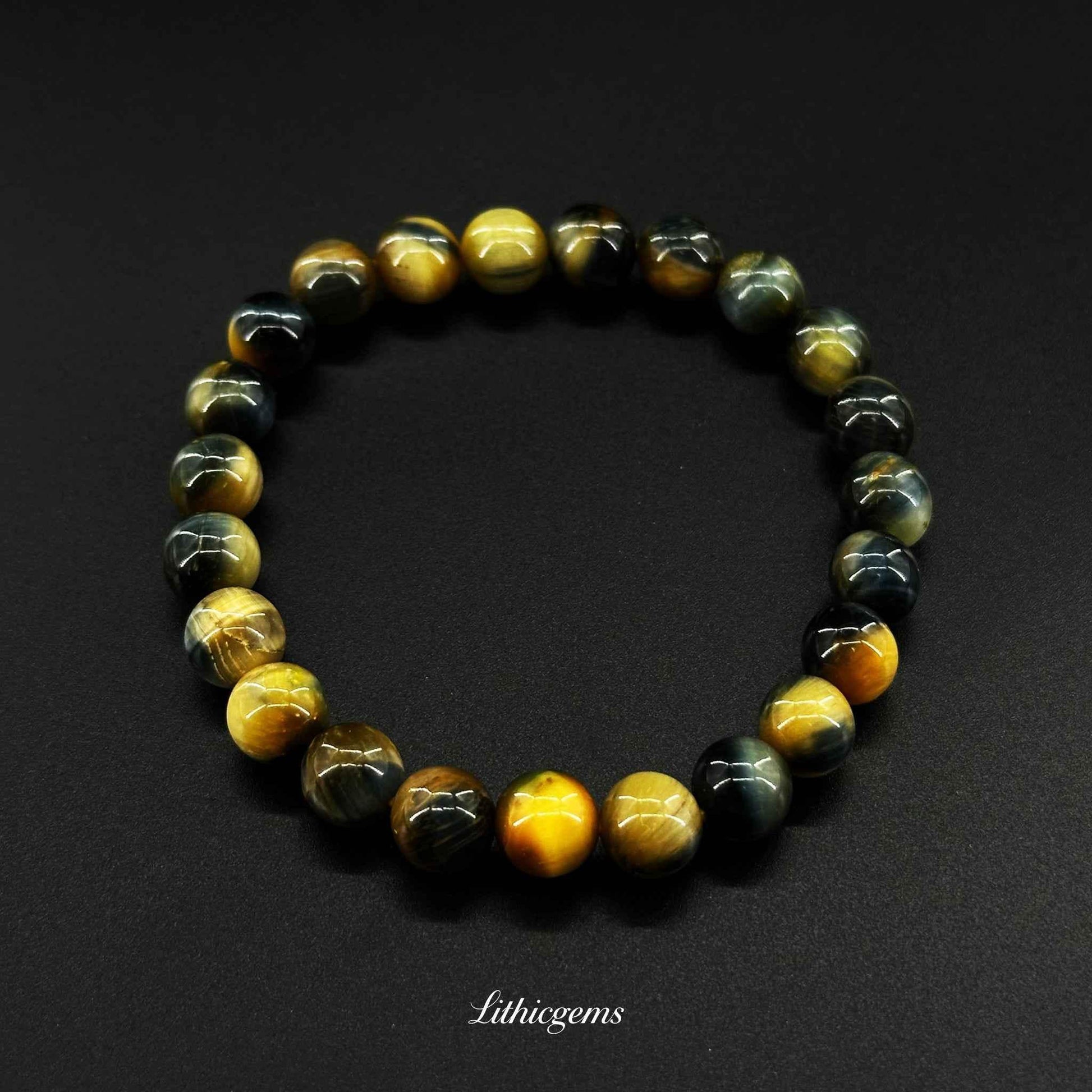 Dream Tiger Eye Bracelet - Powerful Healing Stone for Confidence & Grounding - Lithicgems