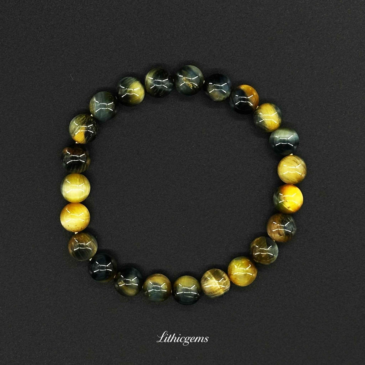 Dream Tiger Eye Bracelet - Powerful Healing Stone for Confidence & Grounding - Lithicgems