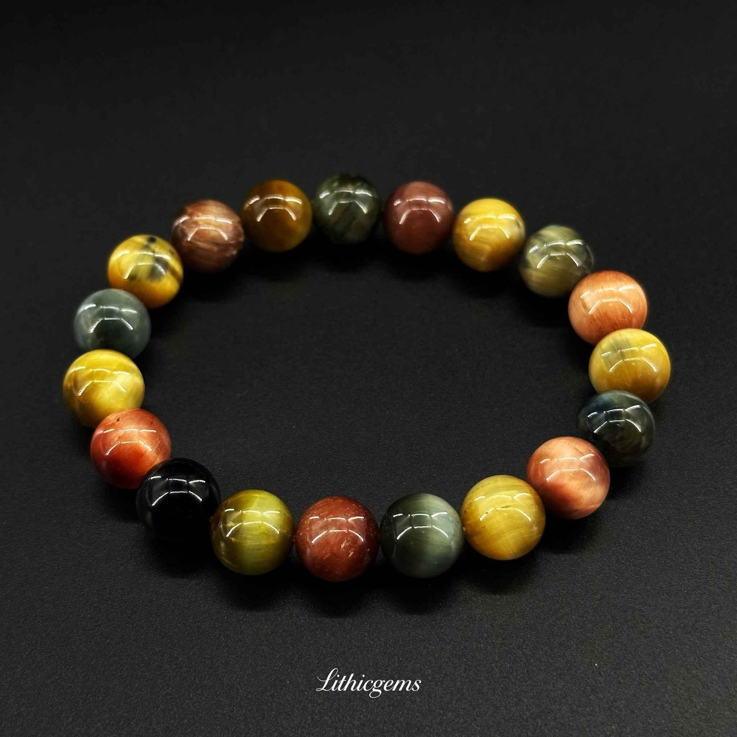 Dream Tiger Eye Bracelet - Powerful Healing Stone for Confidence & Grounding - Lithicgems