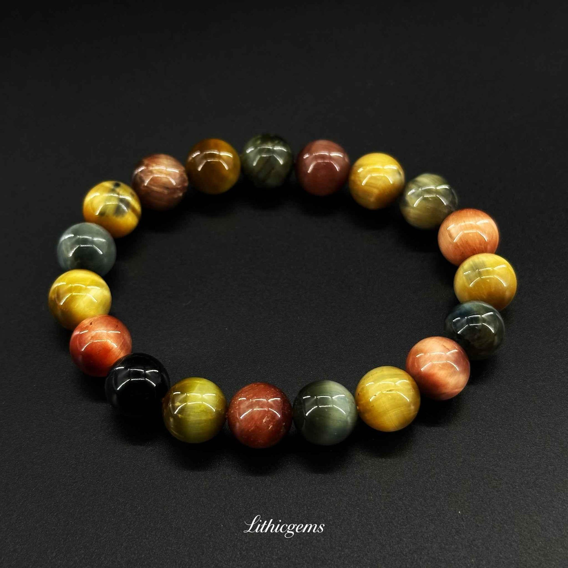 Dream Tiger Eye Bracelet - Powerful Healing Stone for Confidence & Grounding - Lithicgems