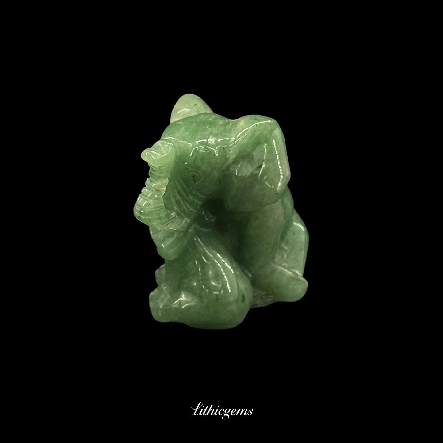 Elephant Mother & Calf Crystal Figurine (4.5cm) - Gentle Legacy Keeper of Unconditional Love & Sacred Protection - Lithicgems