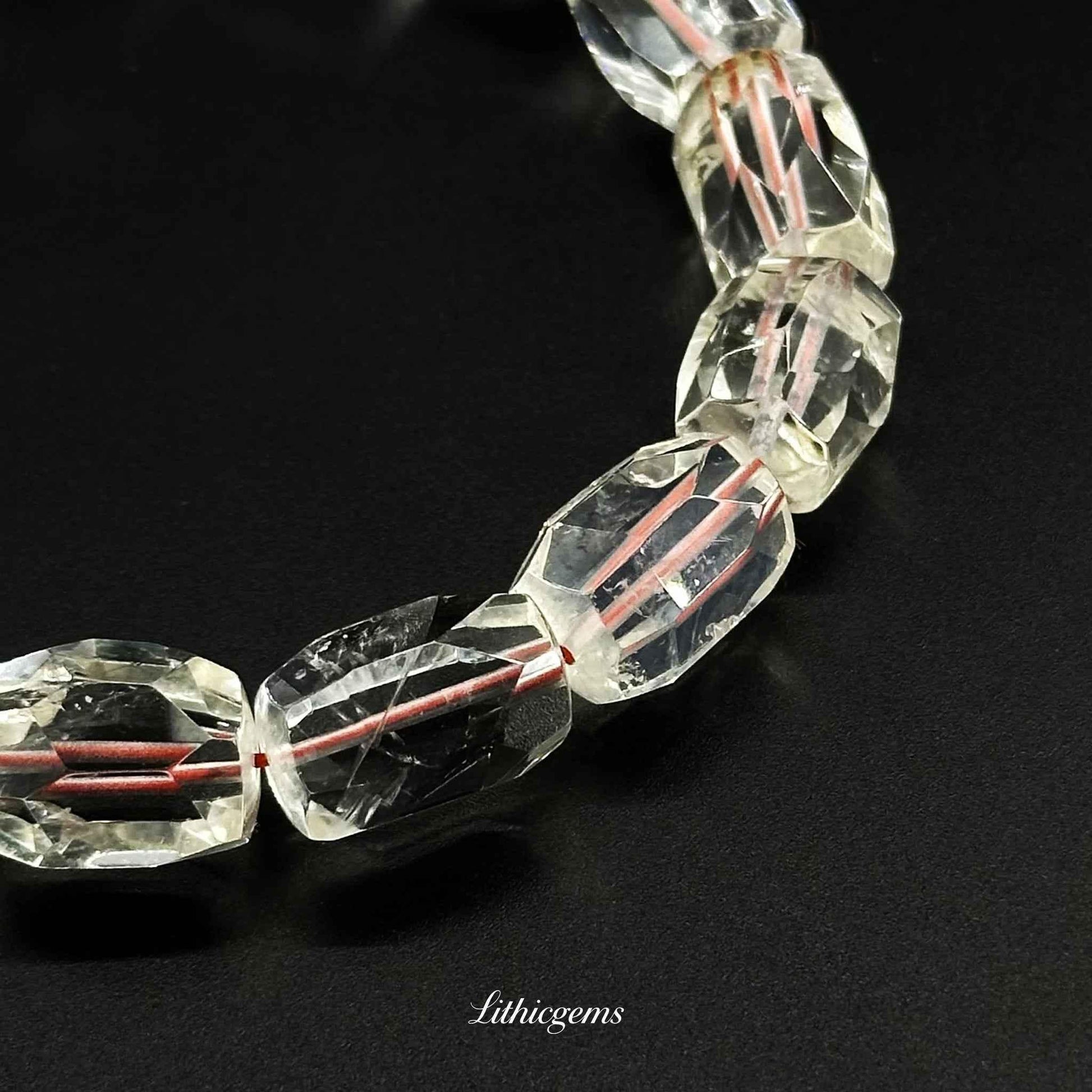 Faceted Brazilian Citrine Bracelet - Master-Cut Sunshine Stone for Wealth & Abundance - Lithicgems