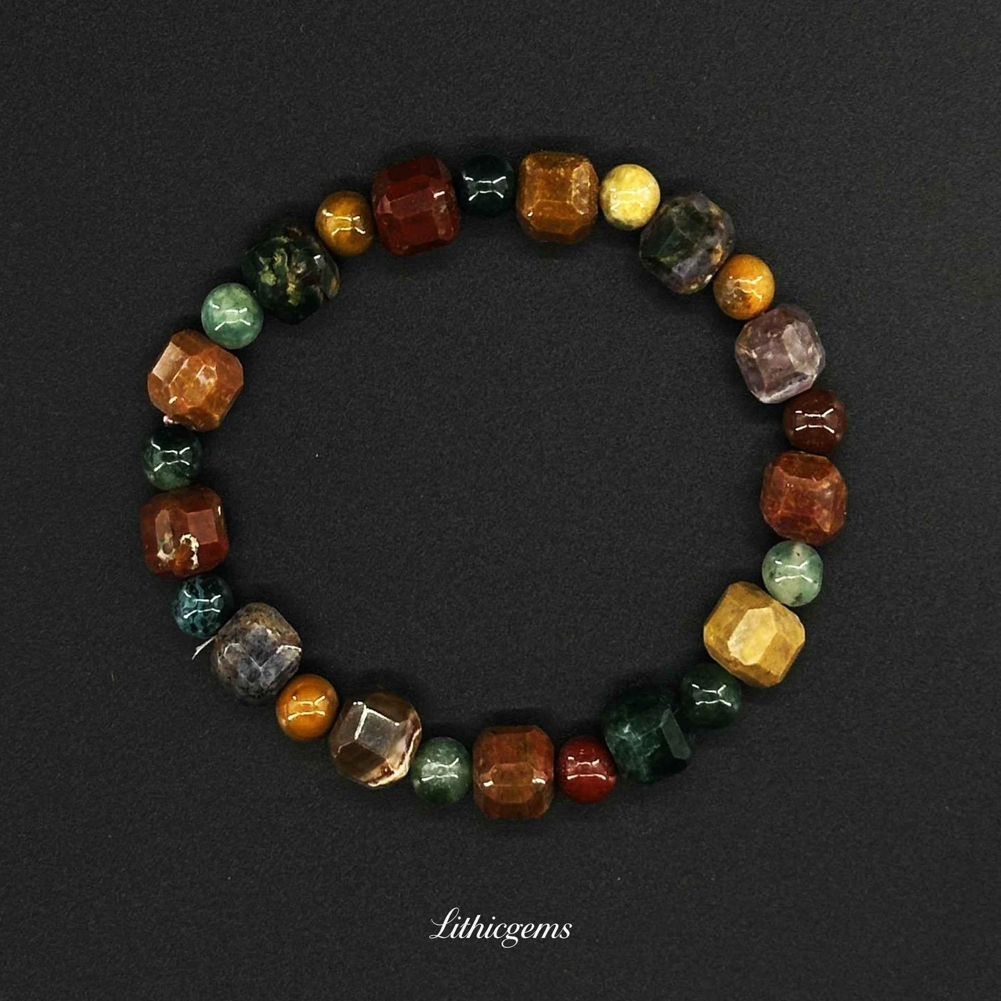 Faceted Dream Tiger Eye Bracelet - Precision Cut for Amplified Energy & Sparkling Style - Lithicgems
