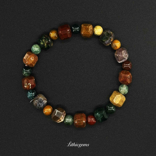 Faceted Dream Tiger Eye Bracelet - Precision Cut for Amplified Energy & Sparkling Style - Lithicgems