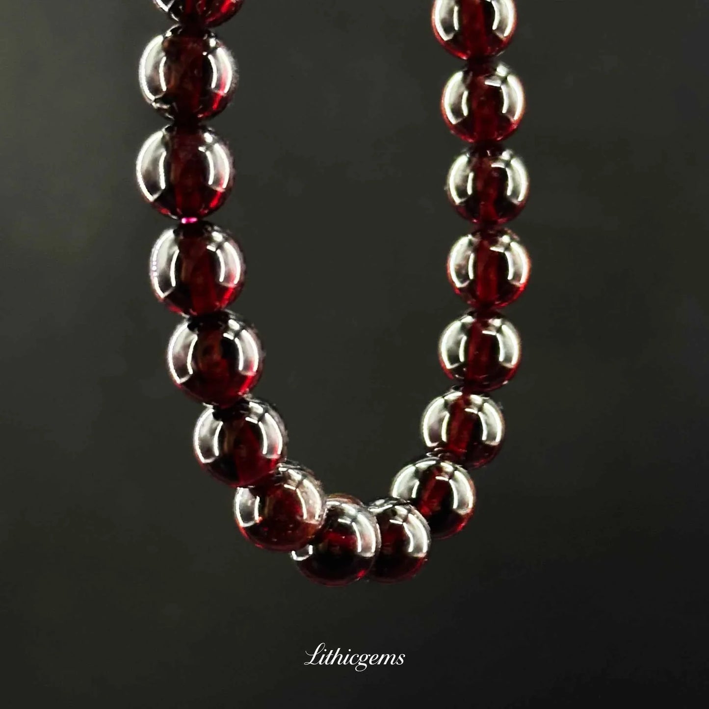 Garnet Bracelet - Root Chakra Stone for Vitality, Passion & Grounding - Lithicgems