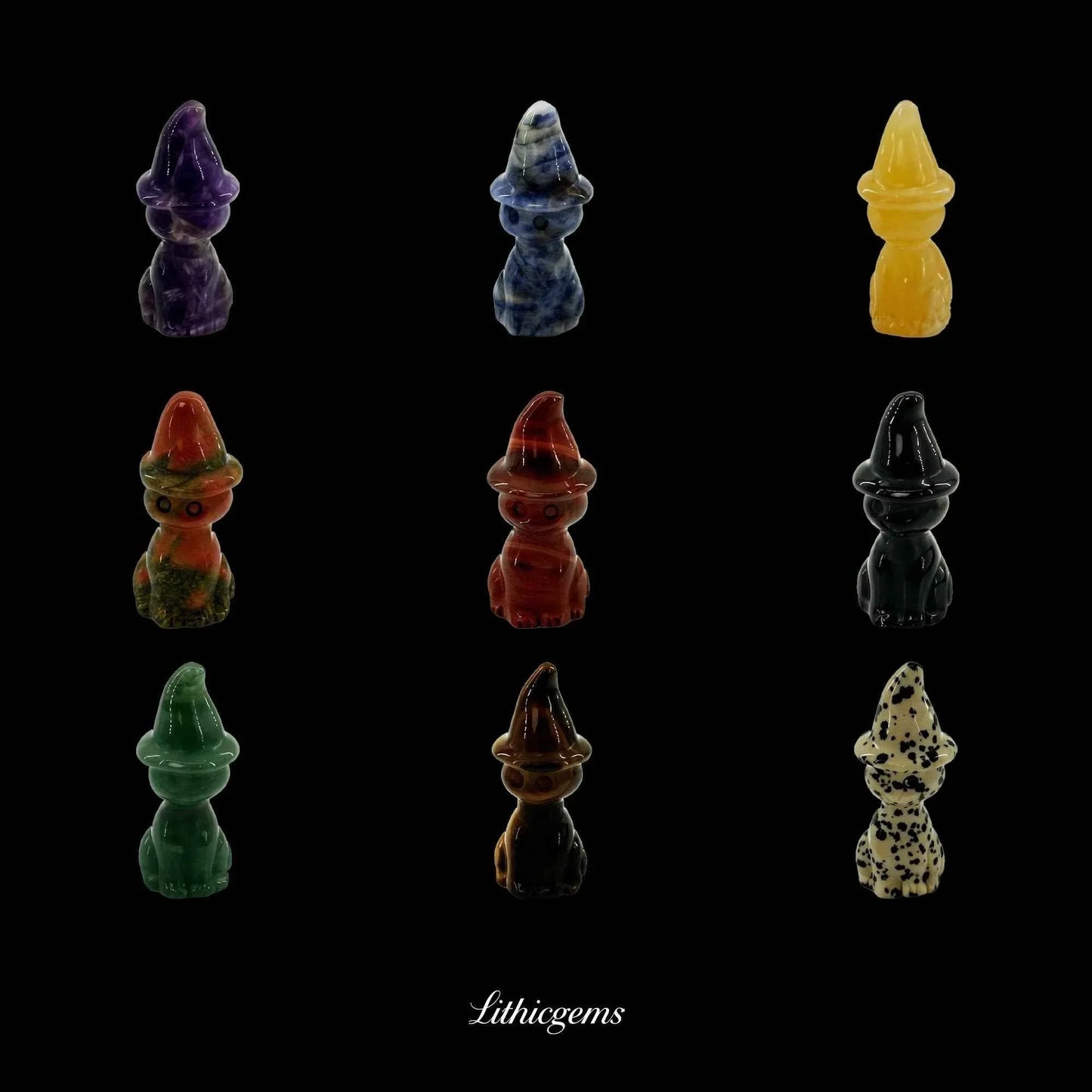Gentleman with Magic Top Hat - 3cm Cat Sculpture - Lithicgems