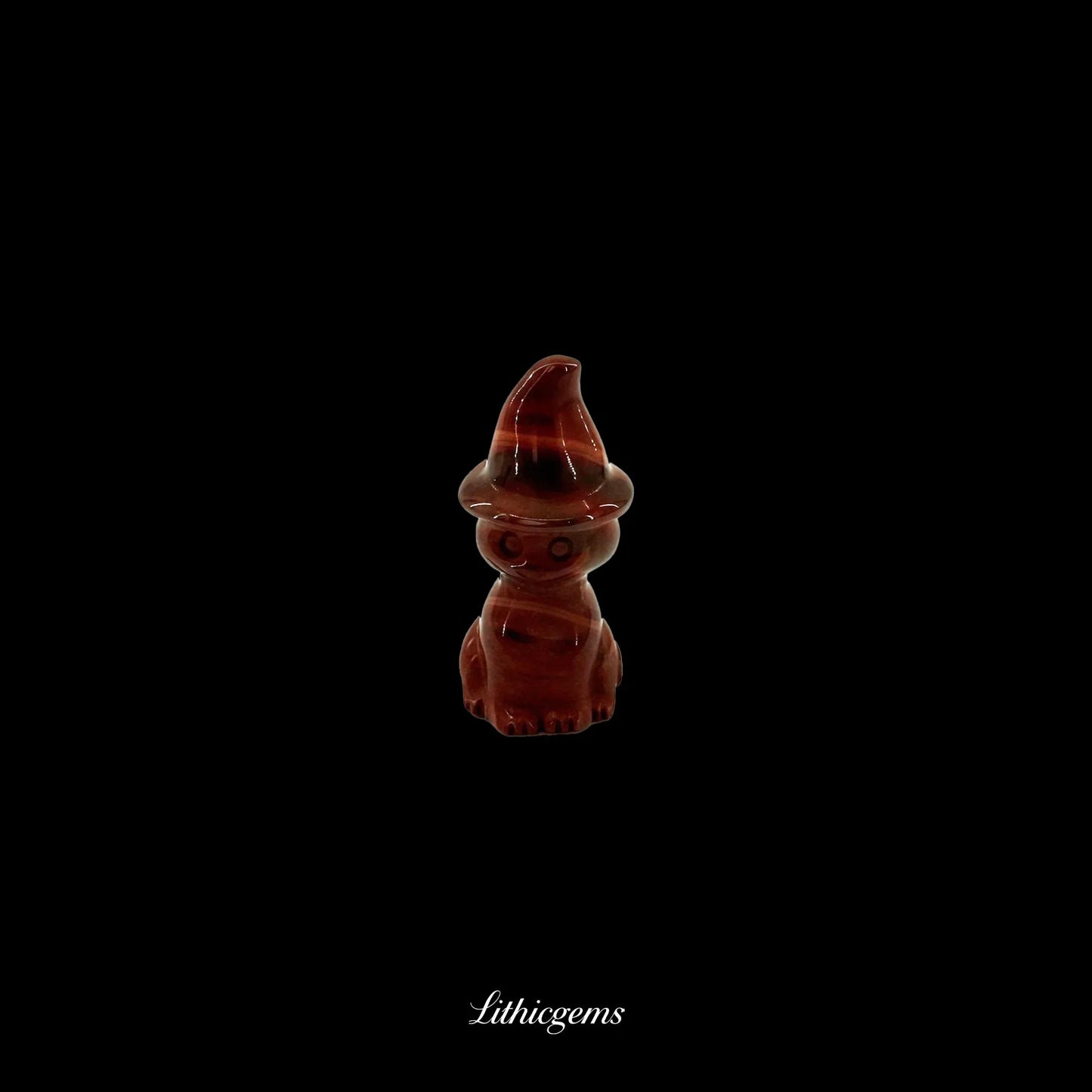 Gentleman with Magic Top Hat - 3cm Cat Sculpture - Lithicgems