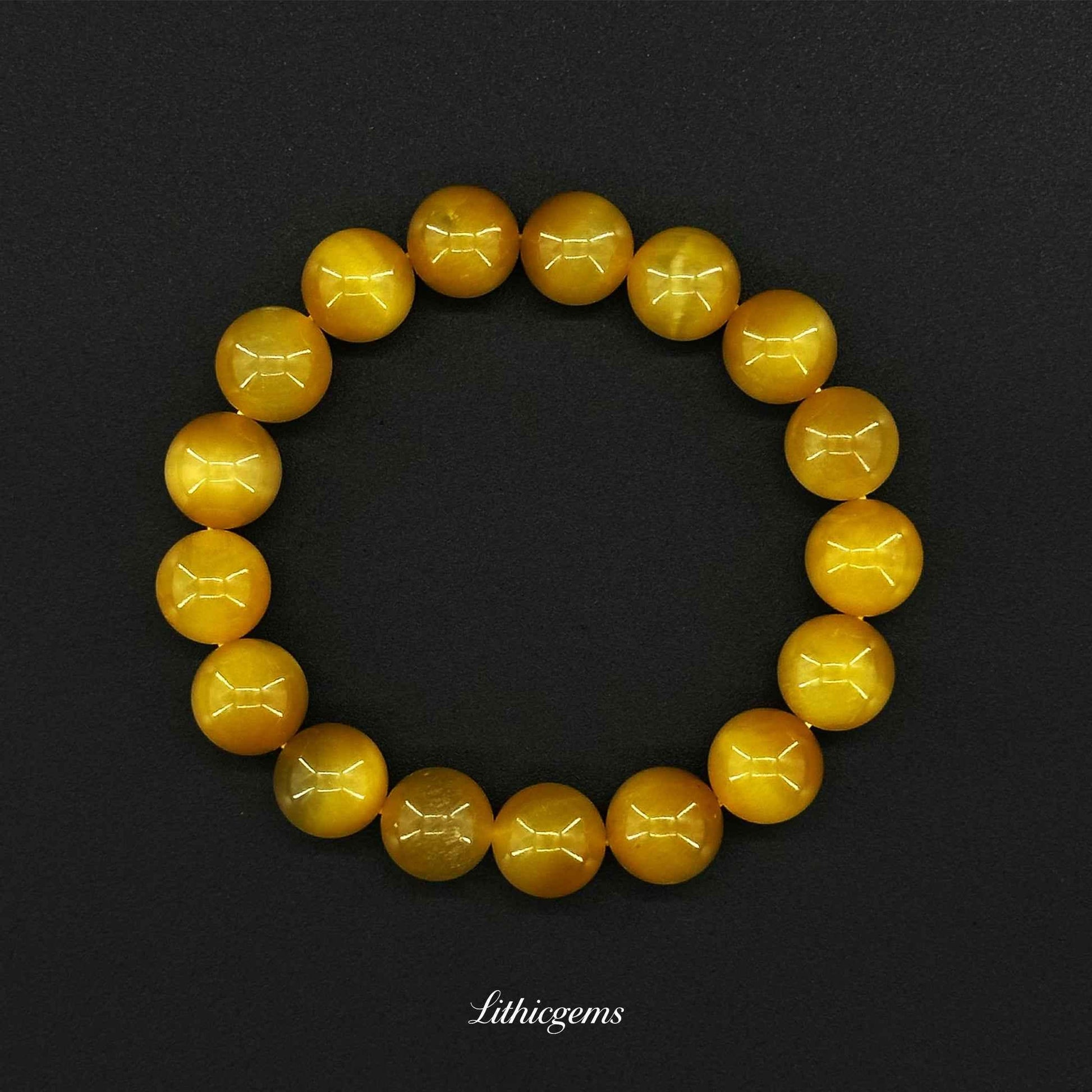 Golden Tiger's Eye Bracelet - Stone of Confidence & Focus for Daily Empowerment - Lithicgems