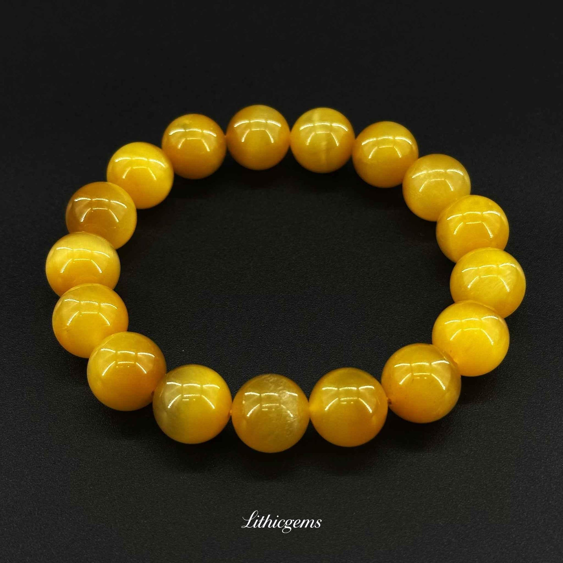 Golden Tiger's Eye Bracelet - Stone of Confidence & Focus for Daily Empowerment - Lithicgems