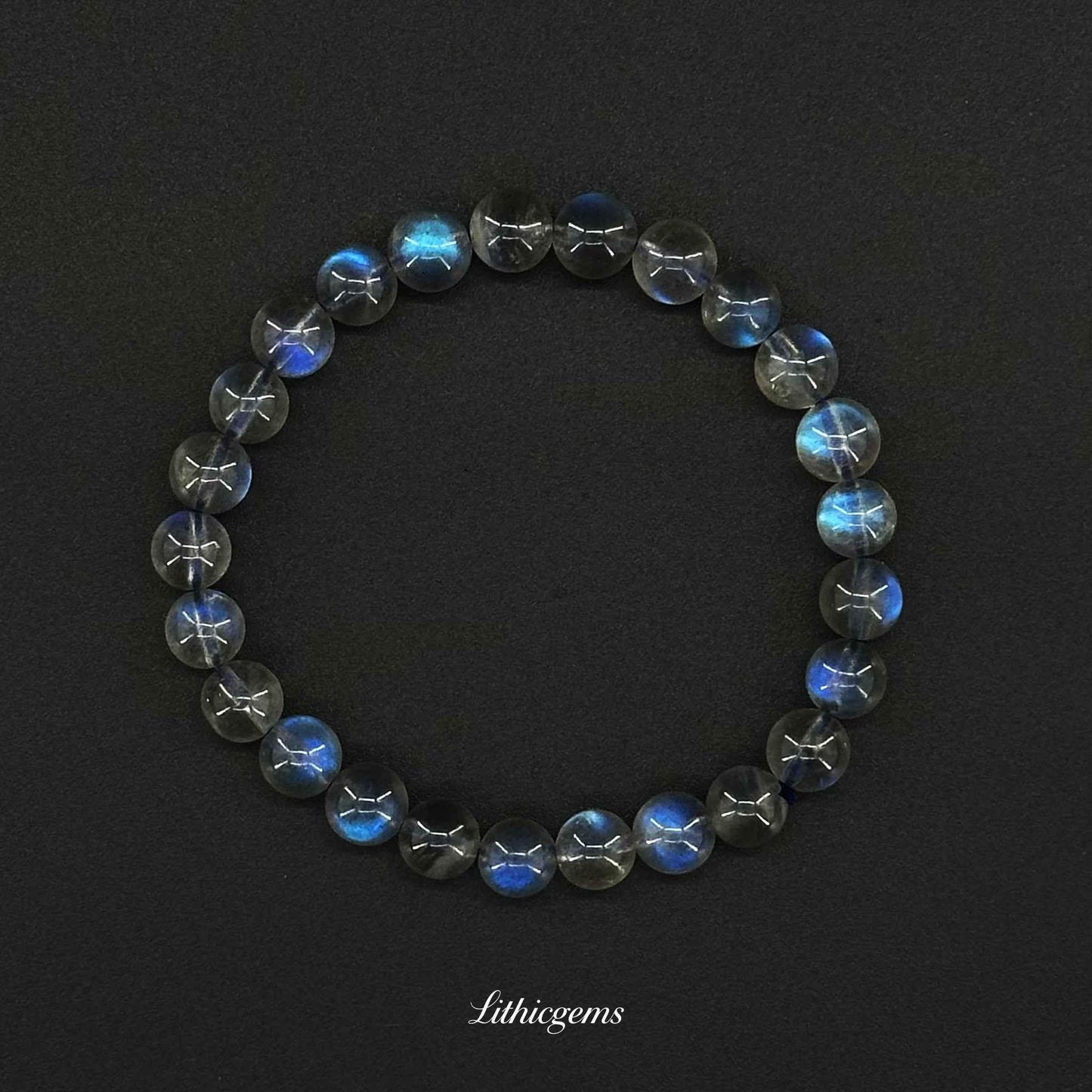 Gray Moonstone Bracelet - Intuition Stone for Emotional Balance & Feminine Energy - Lithicgems