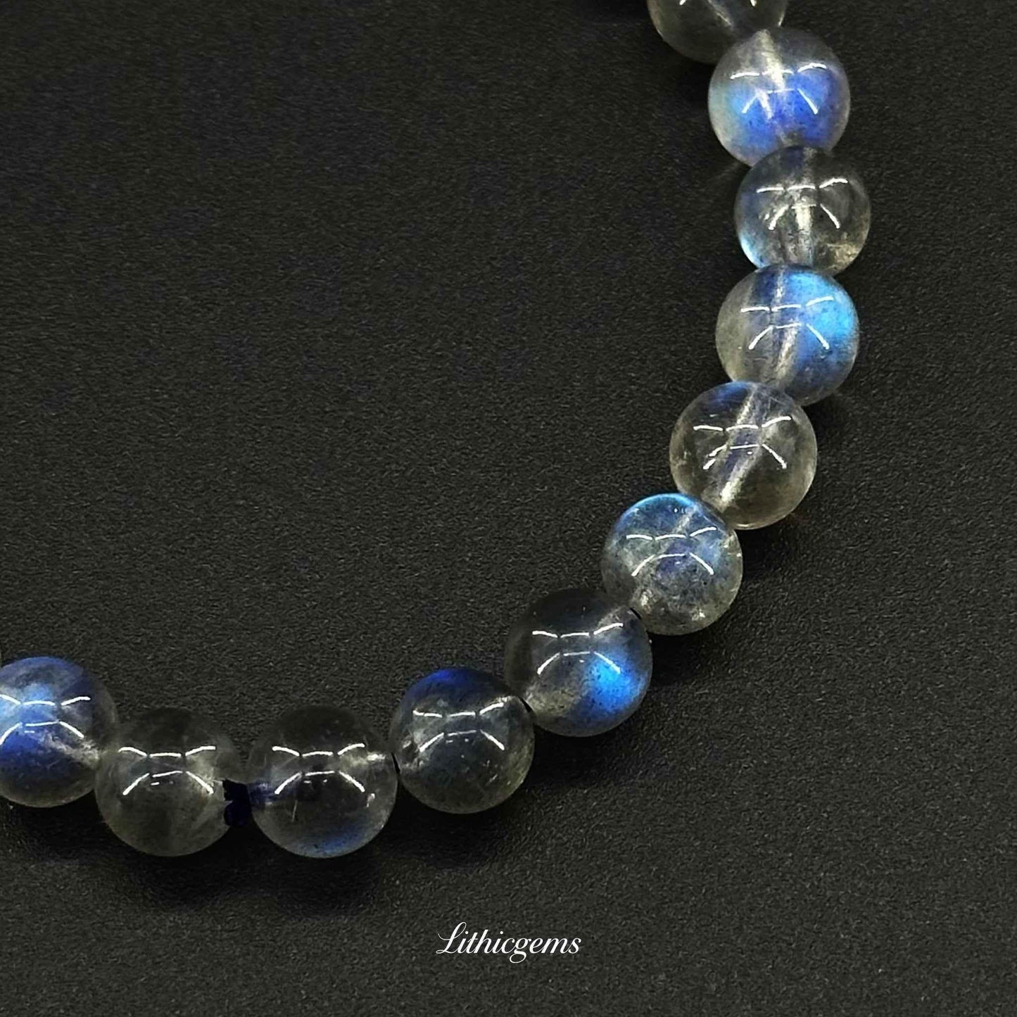 Gray Moonstone Bracelet - Intuition Stone for Emotional Balance & Feminine Energy - Lithicgems