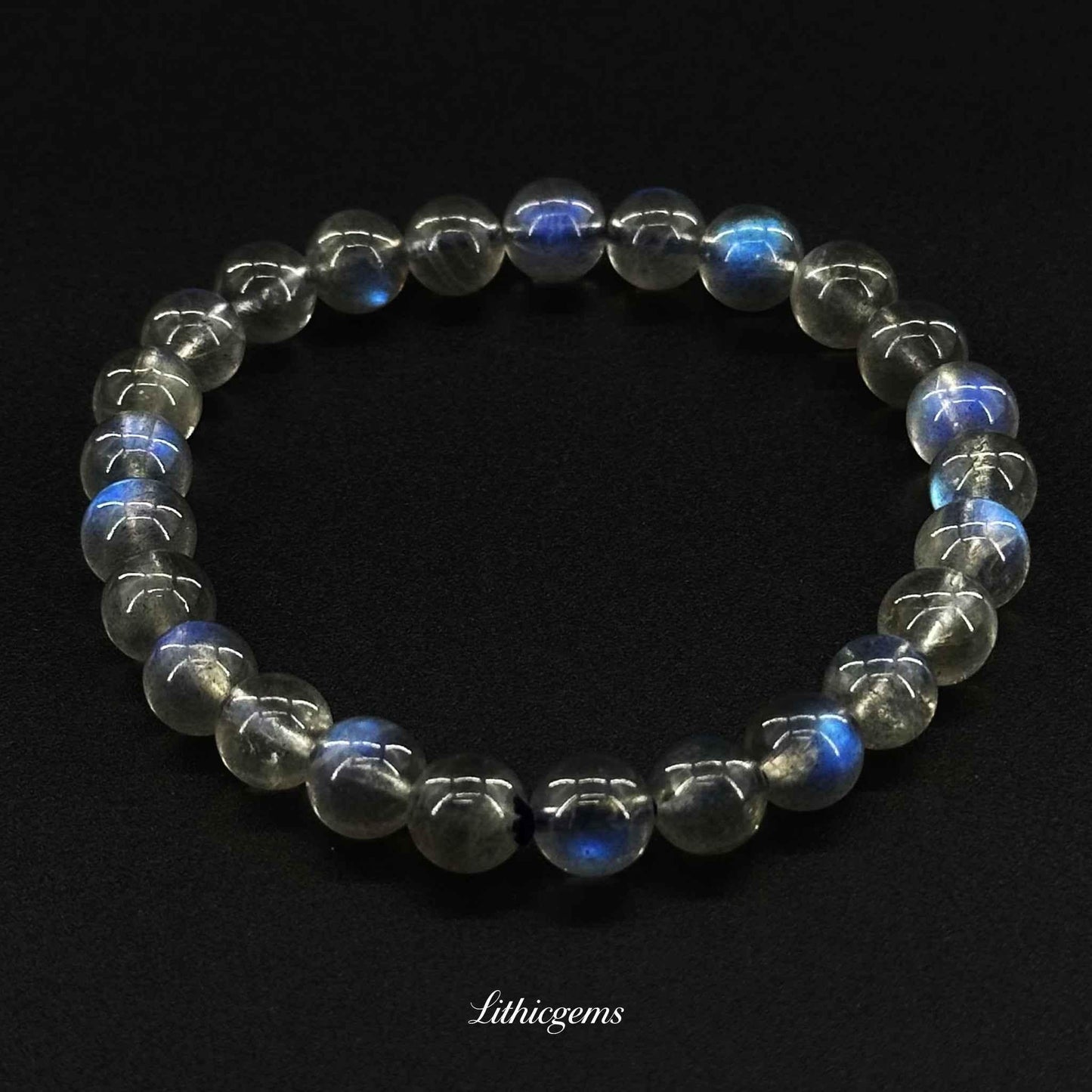 Gray Moonstone Bracelet - Intuition Stone for Emotional Balance & Feminine Energy - Lithicgems