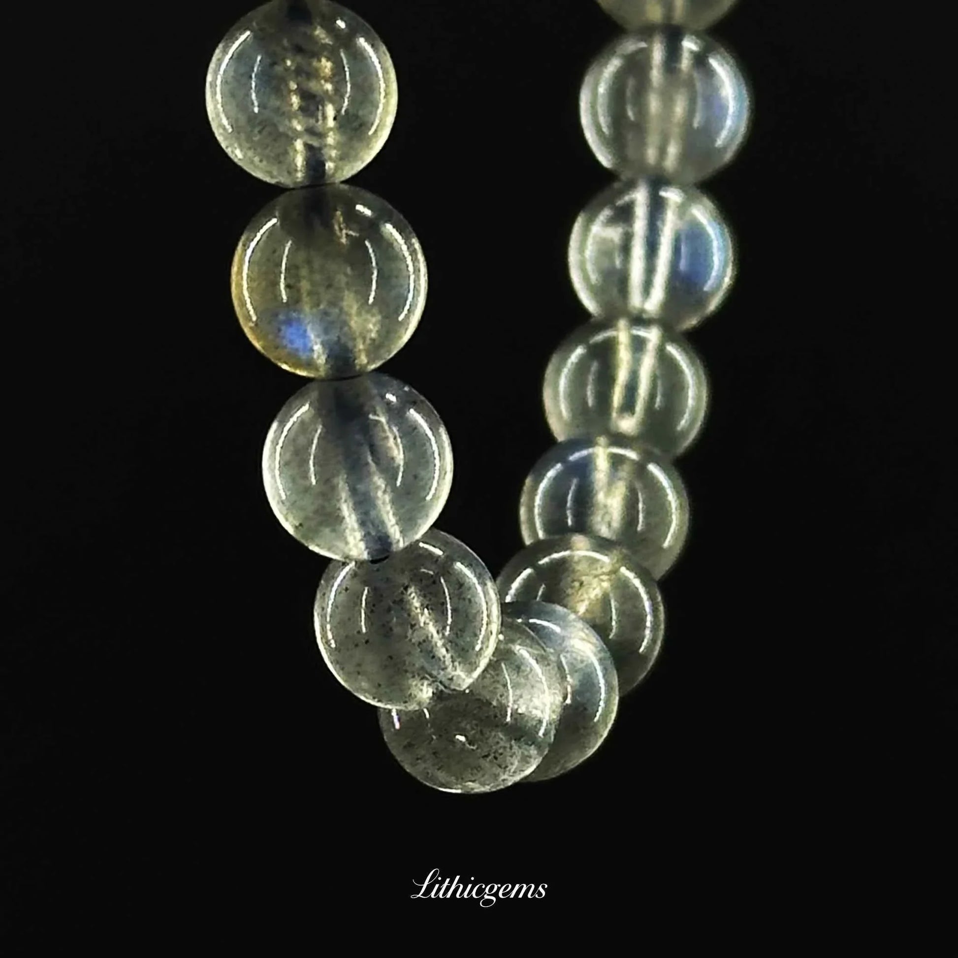 Gray Moonstone Bracelet - Intuition Stone for Emotional Balance & Feminine Energy - Lithicgems