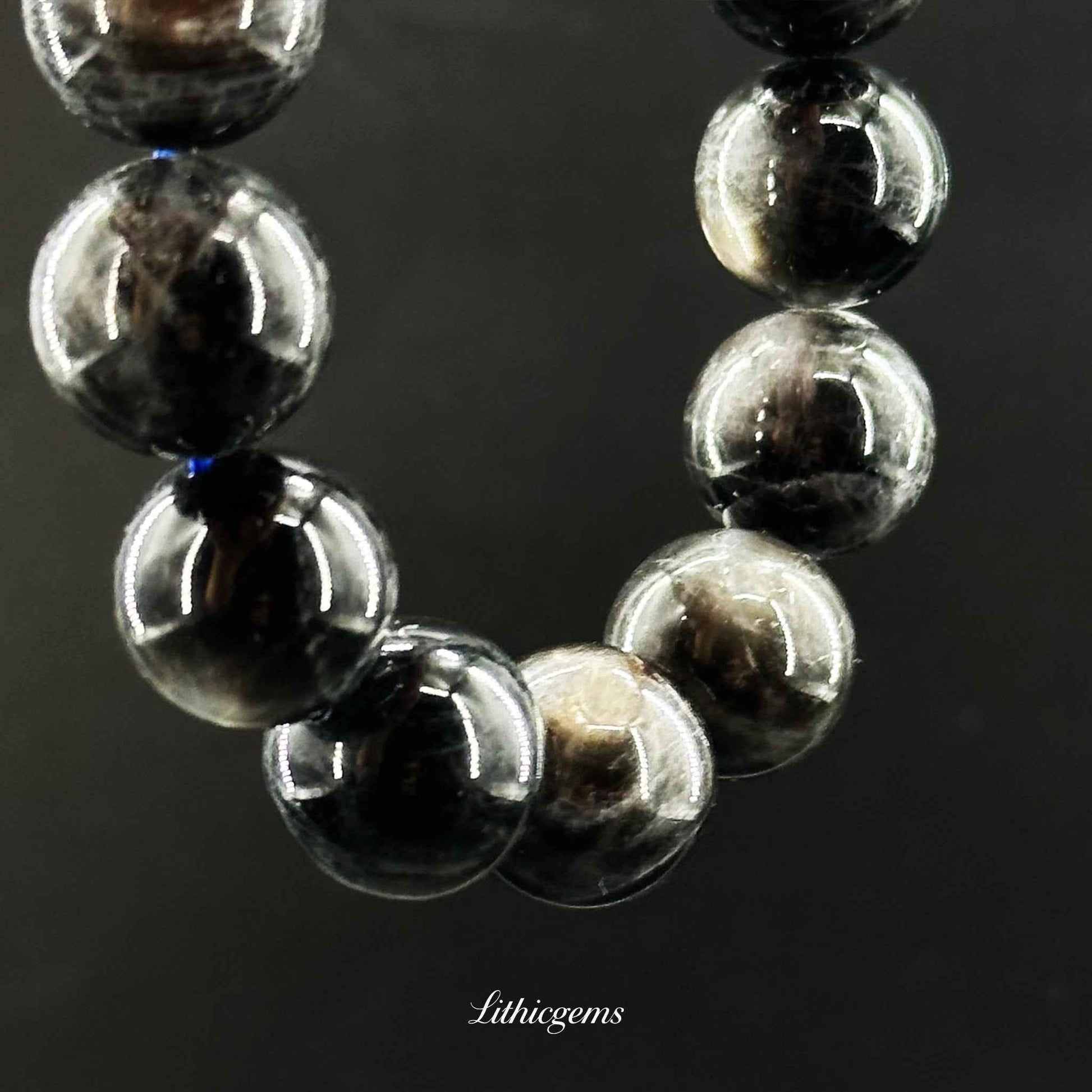 Hell's Eye Aquamarine Bracelet - Abyssal Clarity & Deep Soul Cleansing - Lithicgems