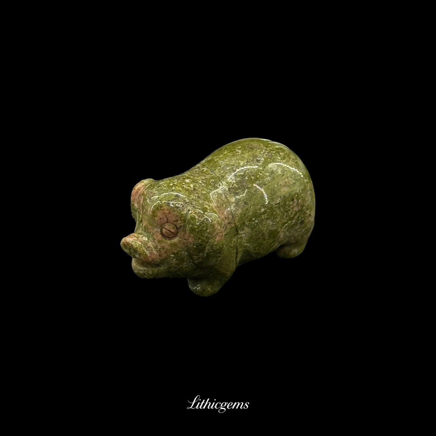 Little Abundance Snout Crystal Pig (2.5cm) - Pocket Talisman of Prosperity, Simple Joy & Earthy Luck - Lithicgems