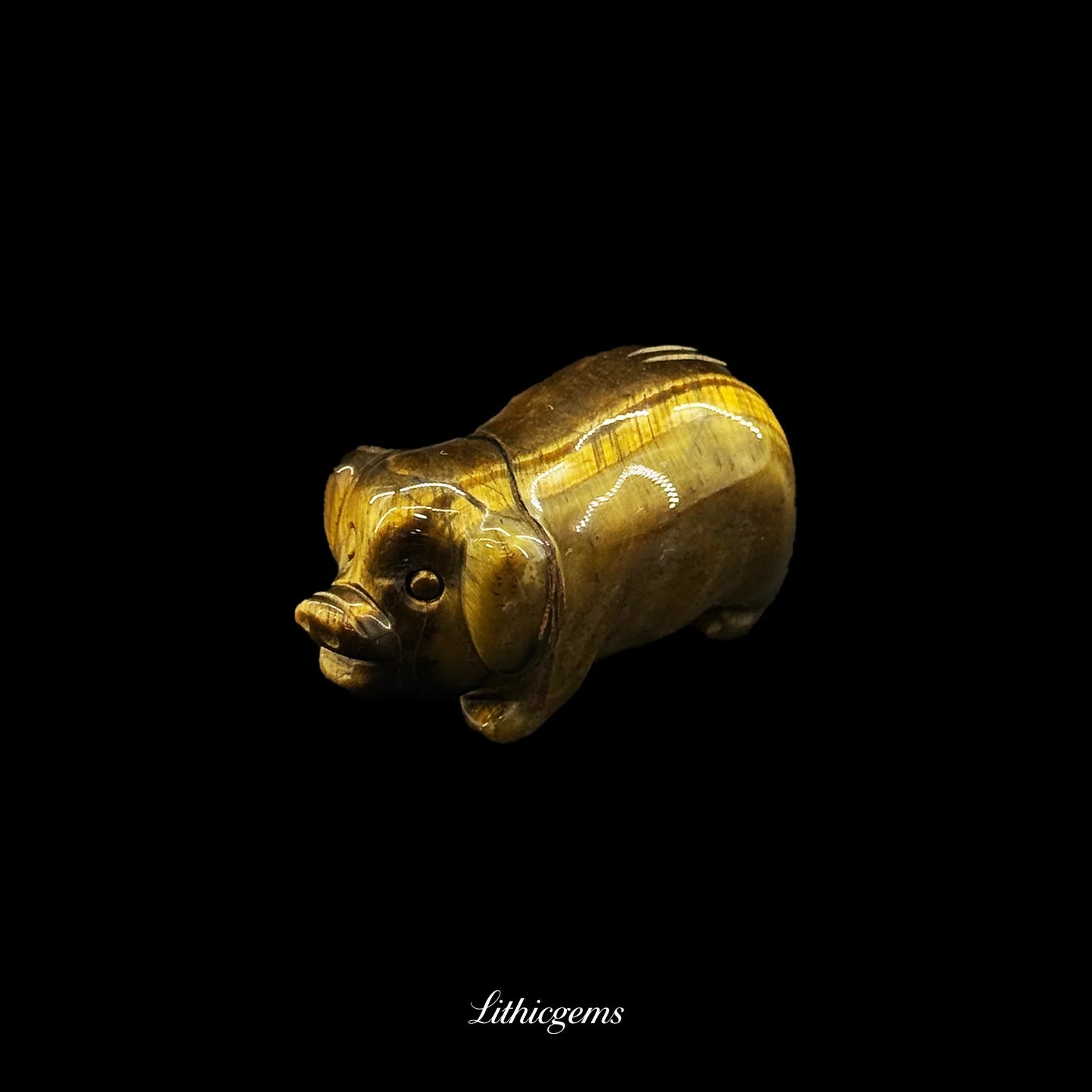 Little Abundance Snout Crystal Pig (2.5cm) - Pocket Talisman of Prosperity, Simple Joy & Earthy Luck - Lithicgems