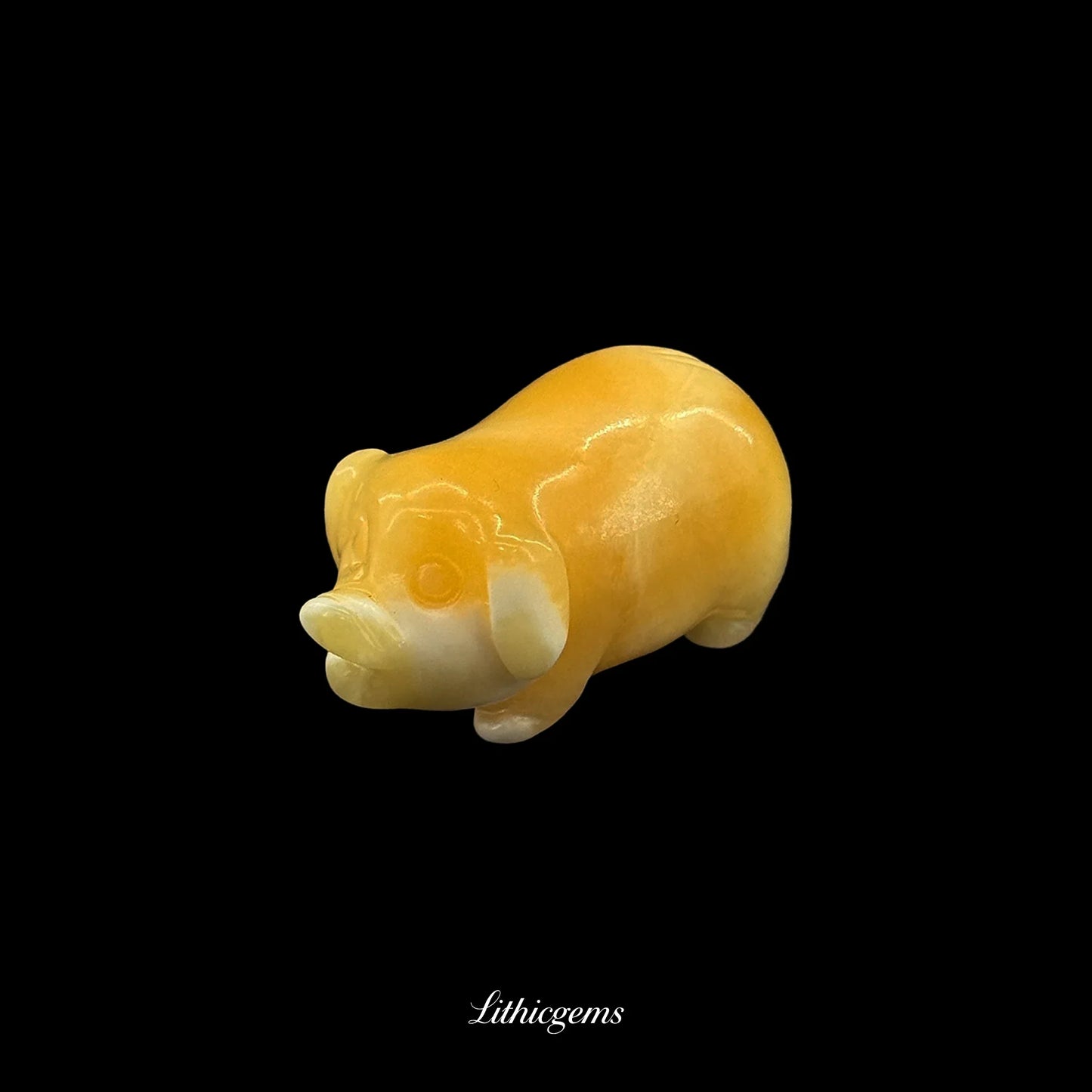 Little Abundance Snout Crystal Pig (2.5cm) - Pocket Talisman of Prosperity, Simple Joy & Earthy Luck - Lithicgems