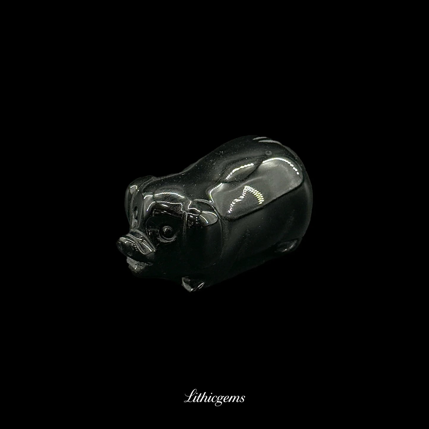Little Abundance Snout Crystal Pig (2.5cm) - Pocket Talisman of Prosperity, Simple Joy & Earthy Luck - Lithicgems