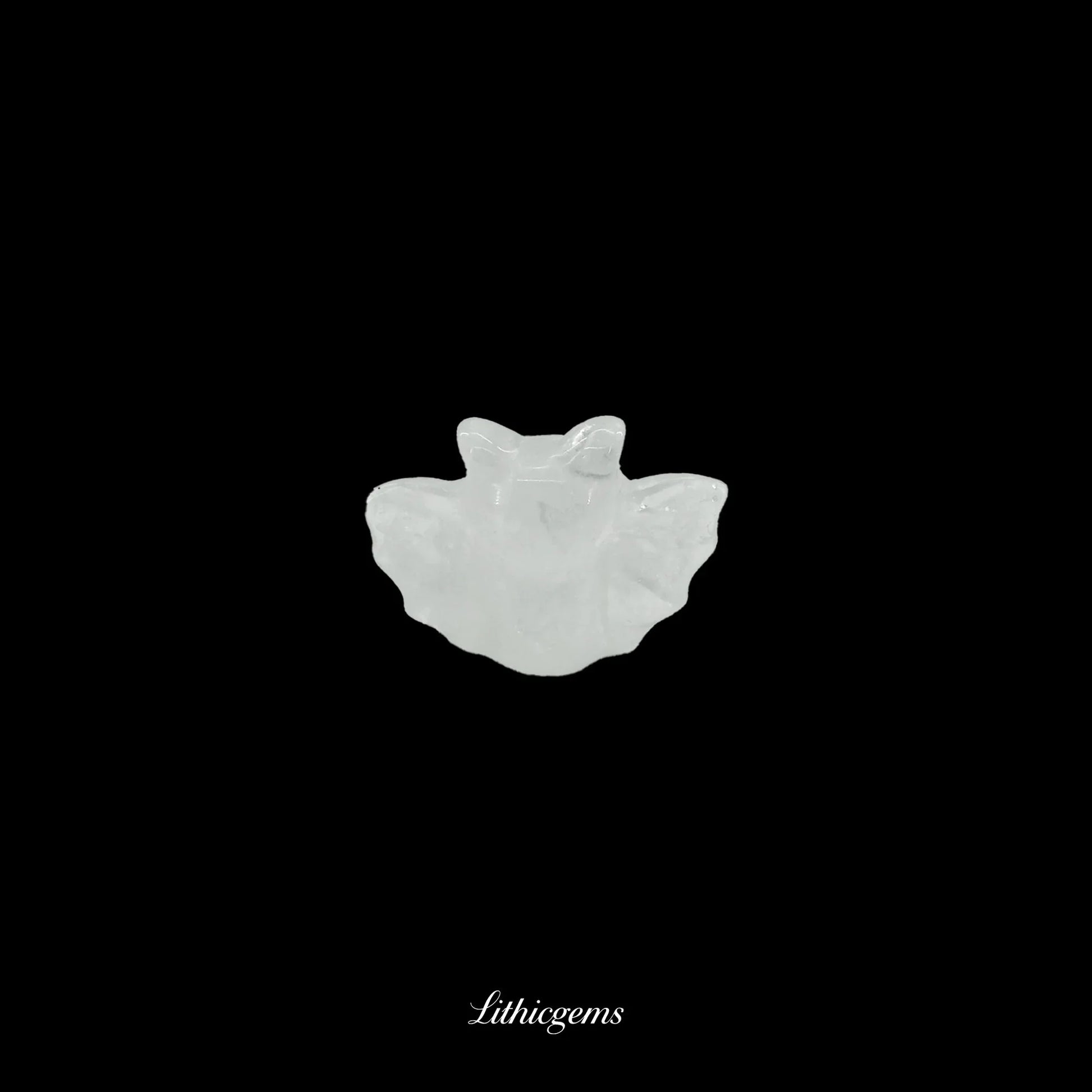 Lucky Bat Amulet - 3cm Carved Palm Stone - Lithicgems
