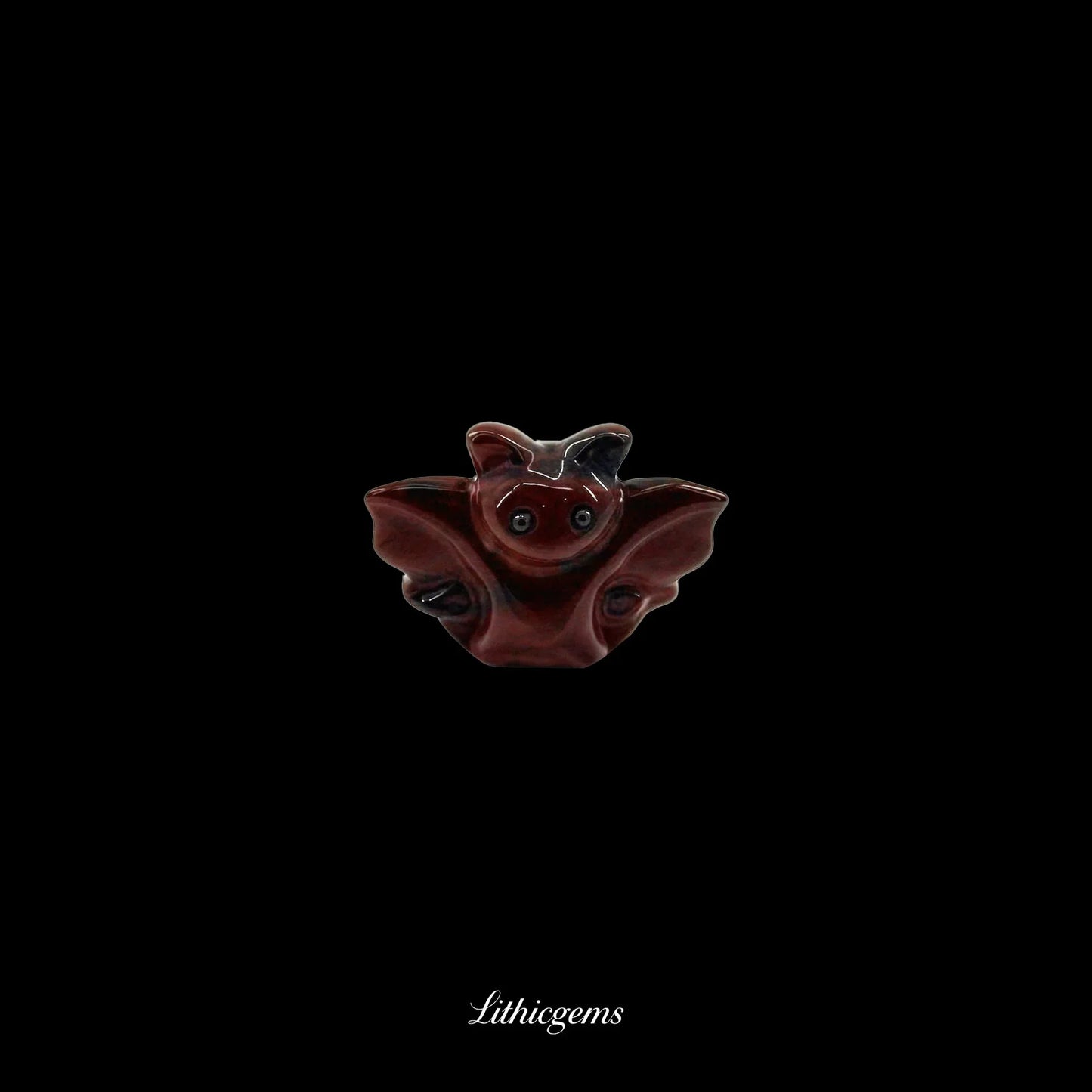 Lucky Bat Amulet - 3cm Carved Palm Stone - Lithicgems