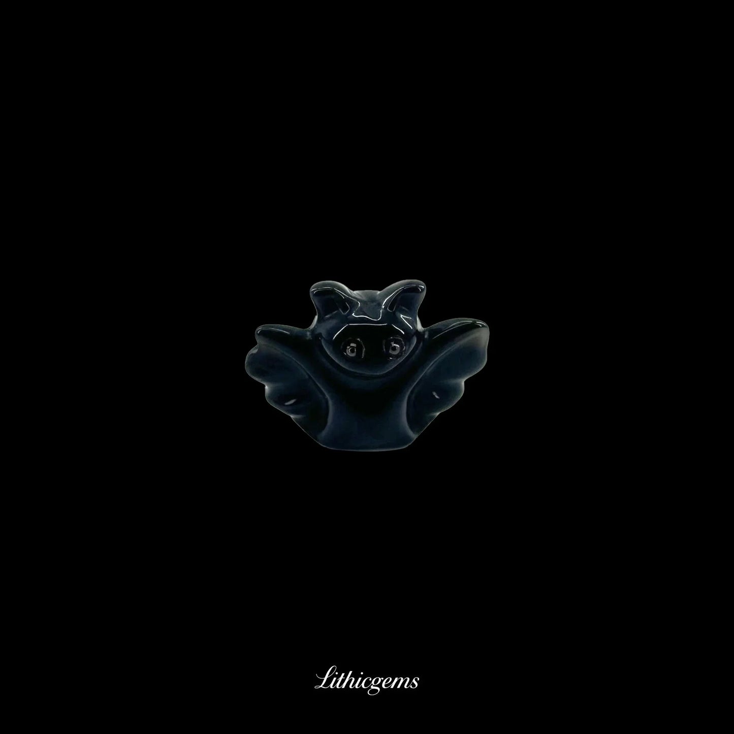 Lucky Bat Amulet - 3cm Carved Palm Stone - Lithicgems