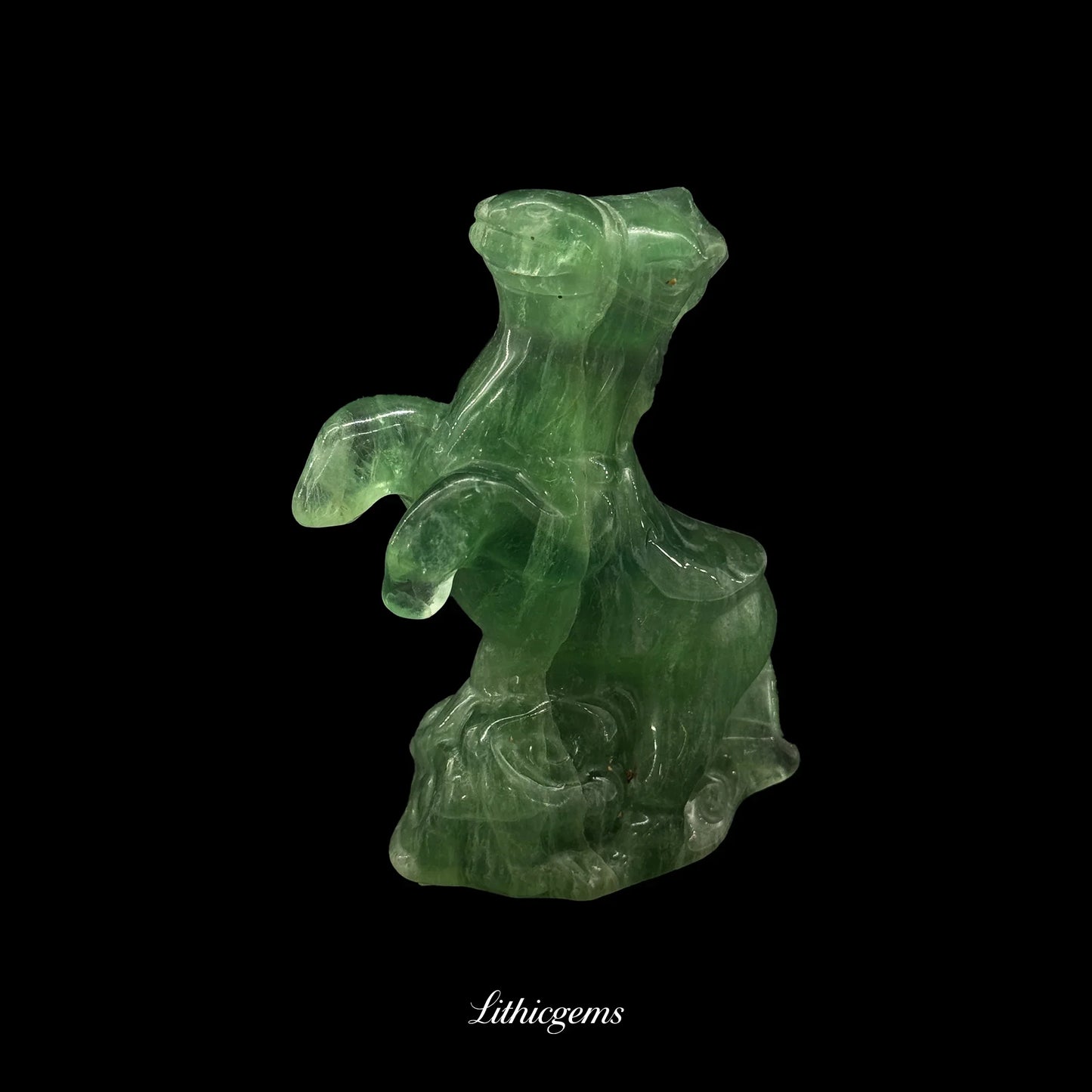 Majestic Cloud-Striding Crystal Horse Sculpture (9cm) - Grand Gemstone Centerpiece for Transformation & Divine Ascent - Lithicgems