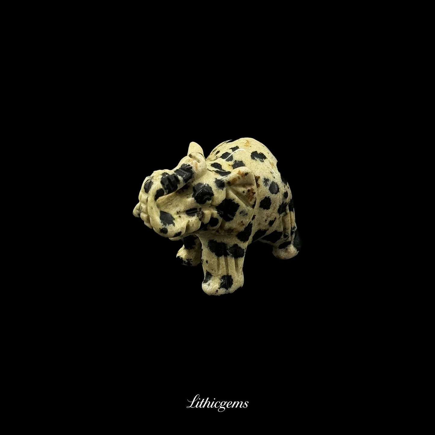 Mini Memory-Keeper Crystal Elephant Figurine (4cm) - Trunk-Up Wisdom Sculpture for Luck & Joy - Lithicgems