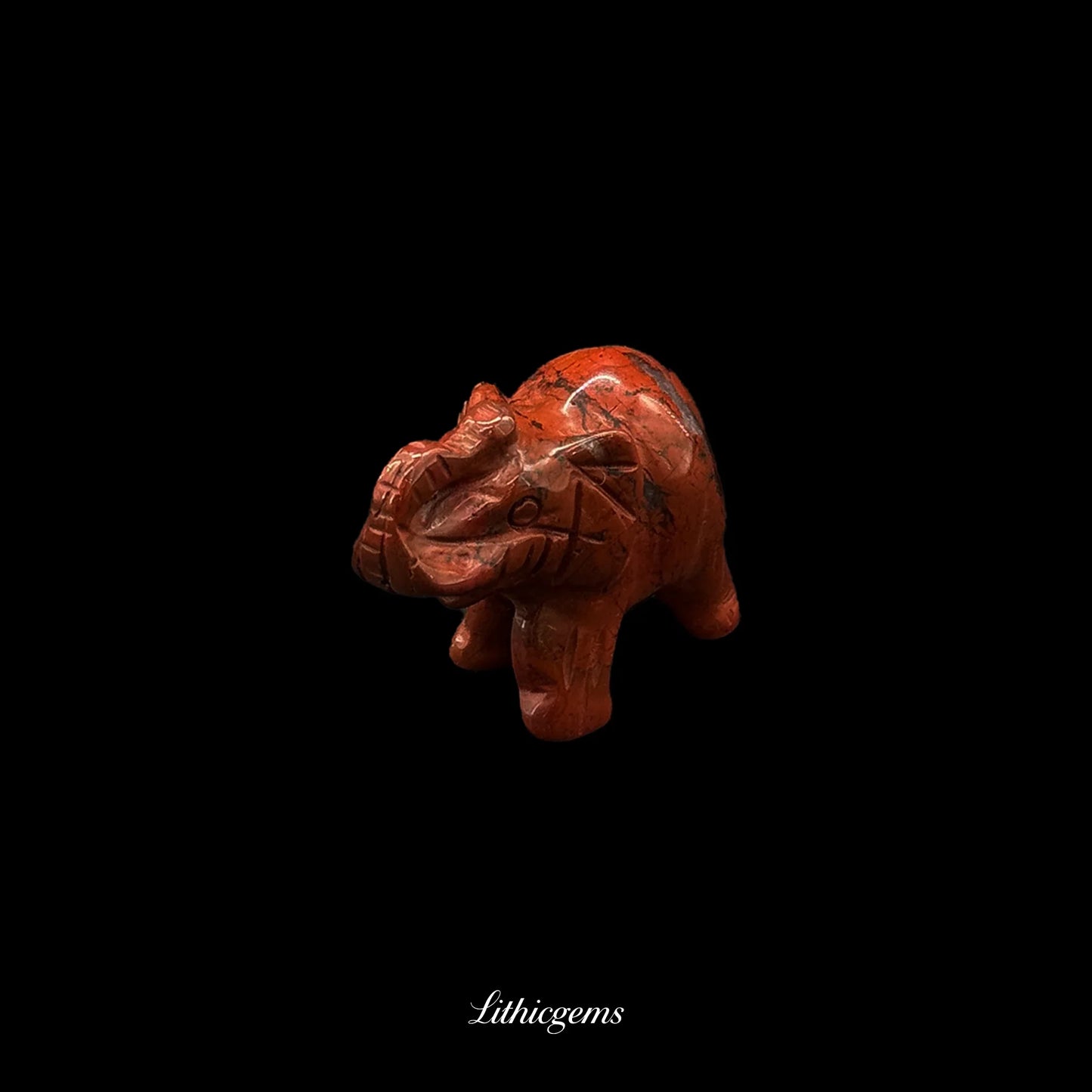 Mini Memory-Keeper Crystal Elephant Figurine (4cm) - Trunk-Up Wisdom Sculpture for Luck & Joy - Lithicgems