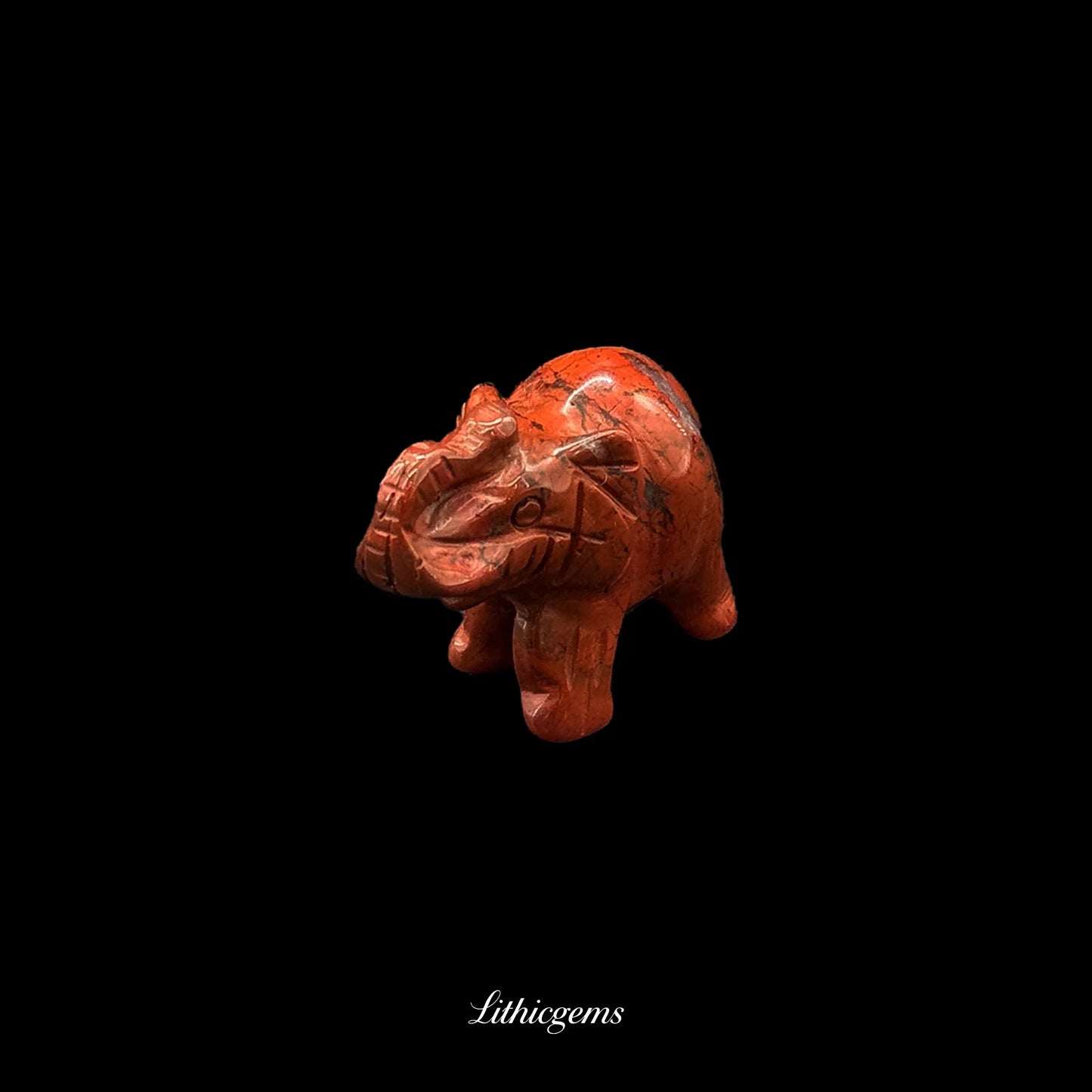 Mini Memory-Keeper Crystal Elephant Figurine (4cm) - Trunk-Up Wisdom Sculpture for Luck & Joy - Lithicgems
