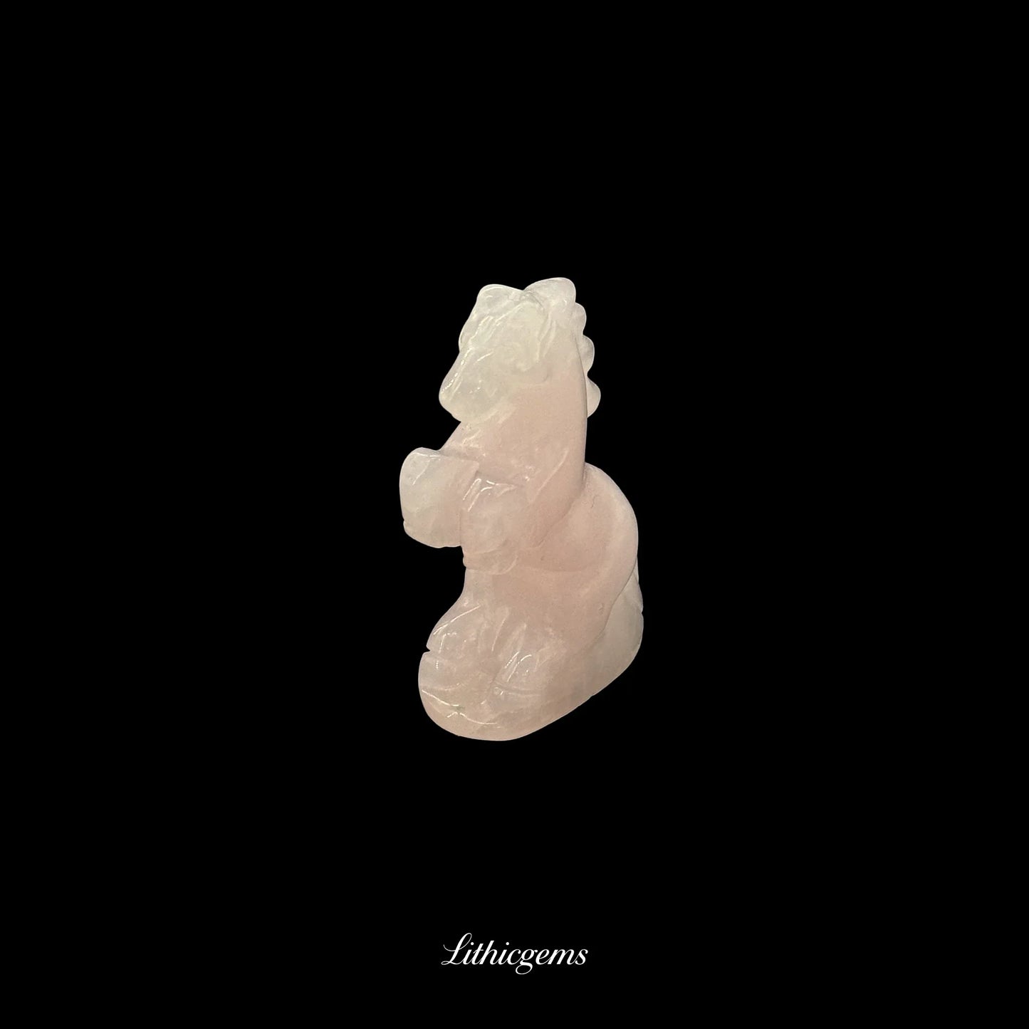 Mini Rising Horse Crystal Figurine (5cm) - Handcarved Gemstone Sculpture for Victory & Momentum - Lithicgems